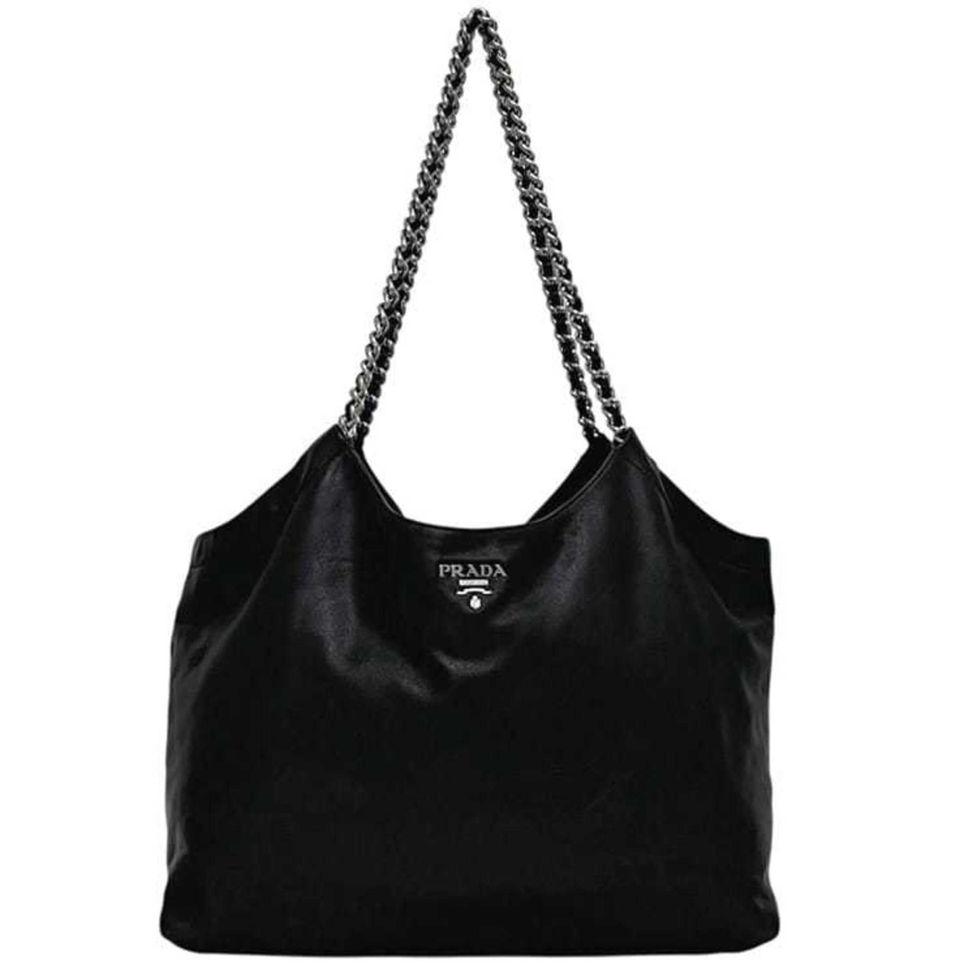 Prada Black Nero Leather Tote Bag (Pre-Owned)