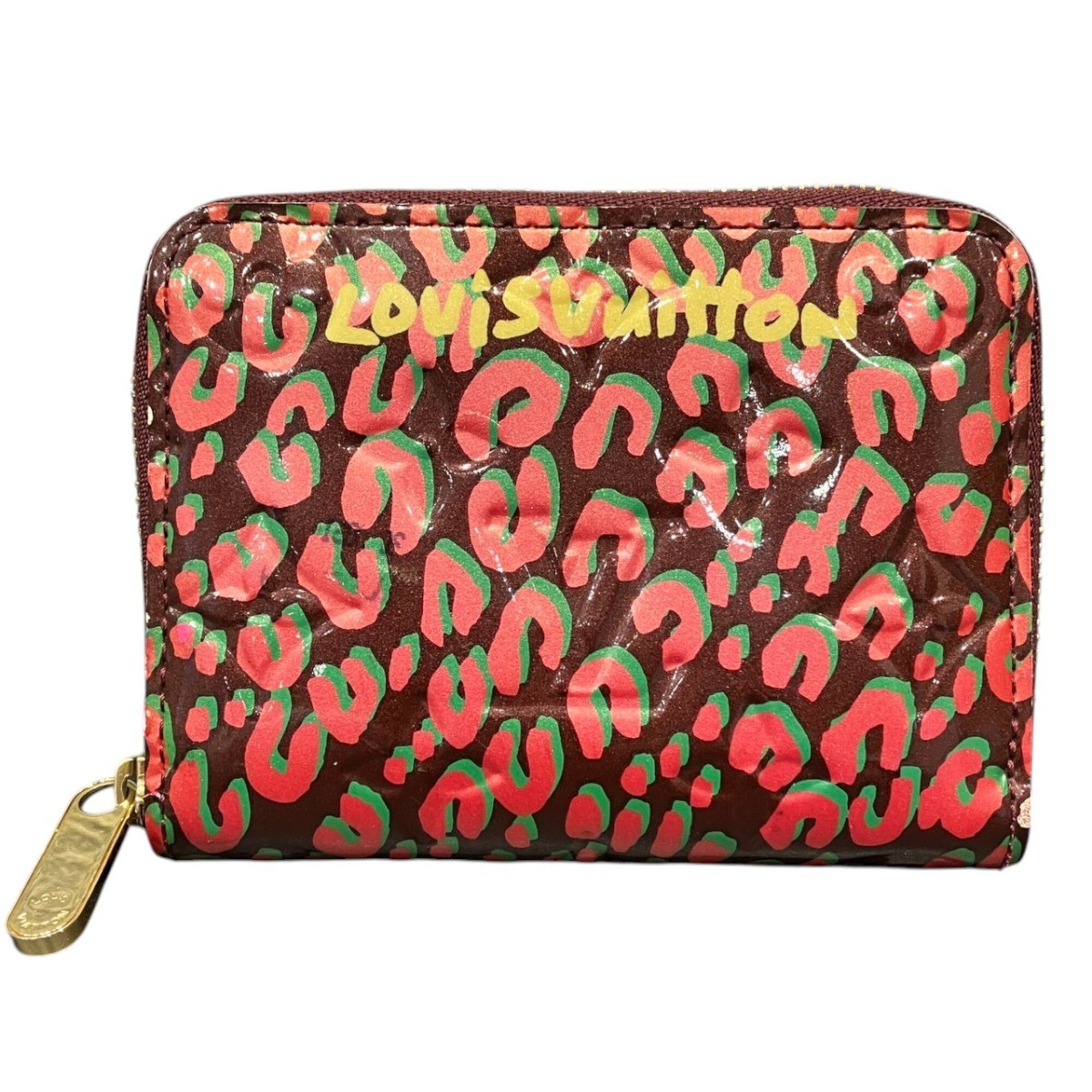 Louis Vuitton Bordeaux Leopard Rouge Fauviste Patent Leather Coin Purse/Coin Case (Pre-Owned)