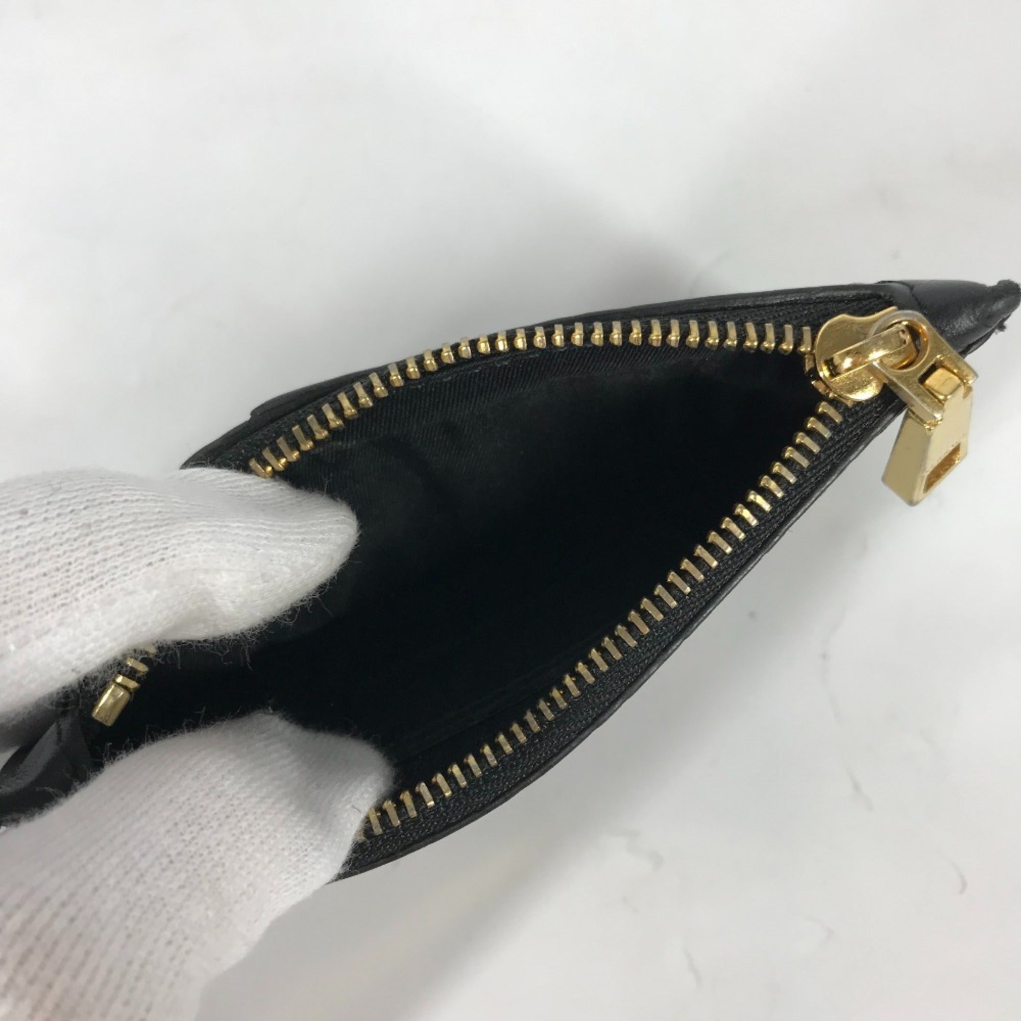 Versace Black Leather Long Wallet (Bi-Fold) (Pre-Owned)