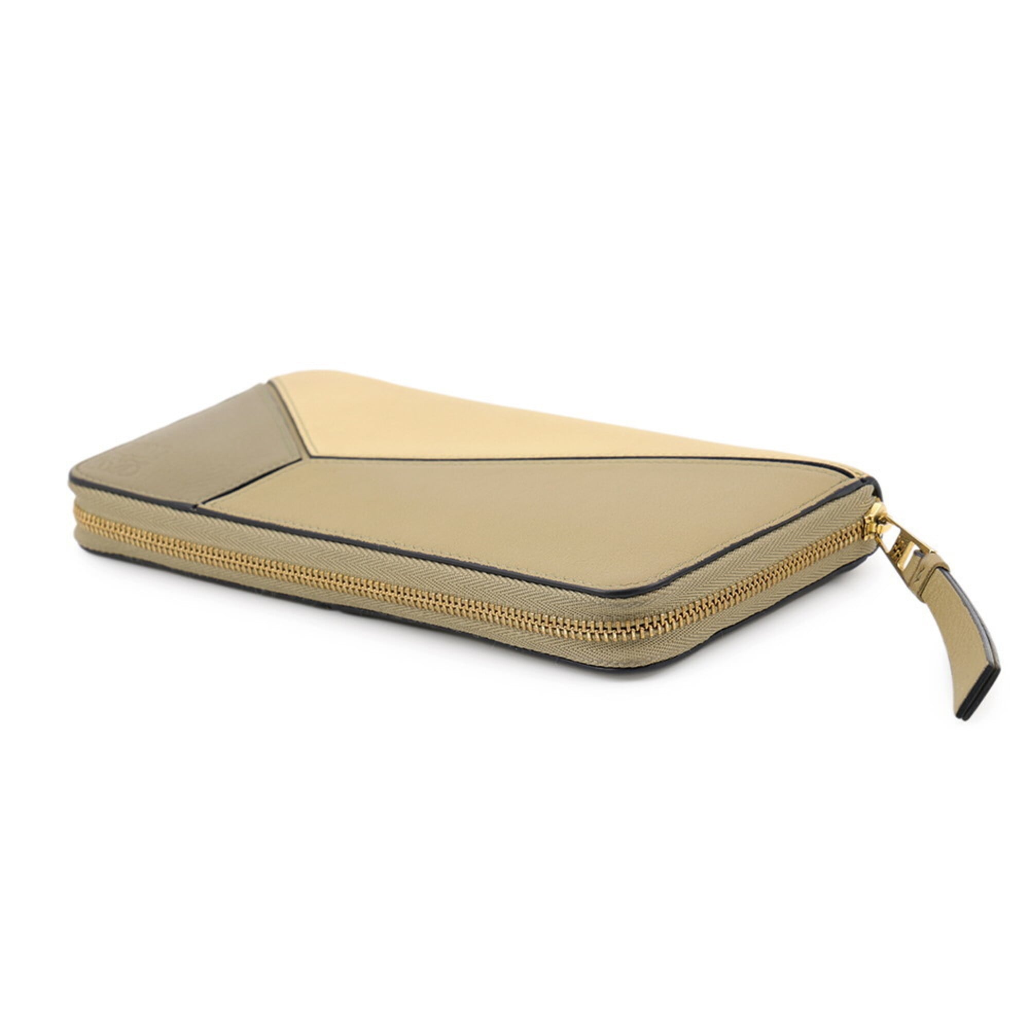 Loewe Beige Brown Leather Long Wallet (Bi-Fold) (Pre-Owned)