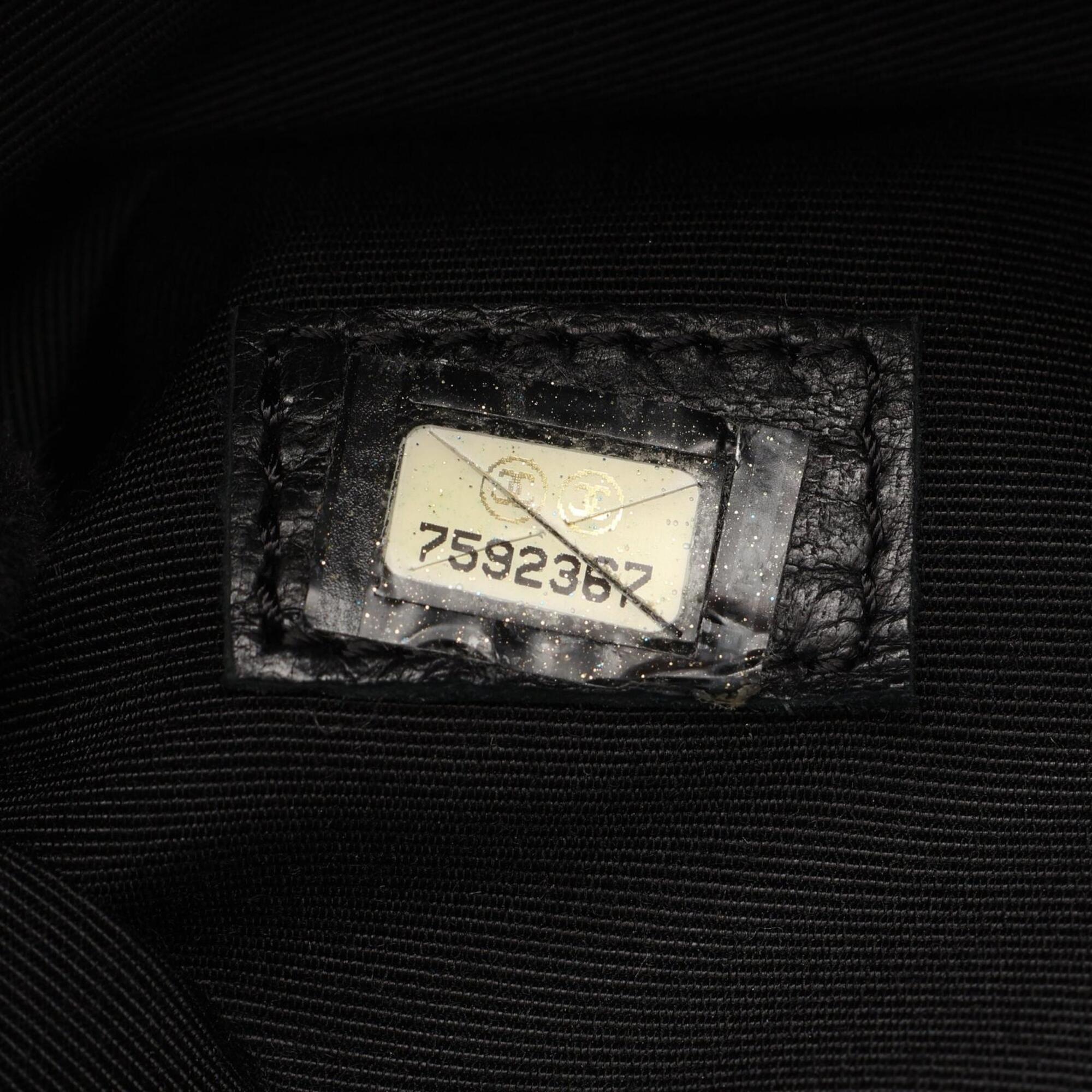 Chanel Black Grained Calfskin Handbag Tote Bag (Pre-Owned)