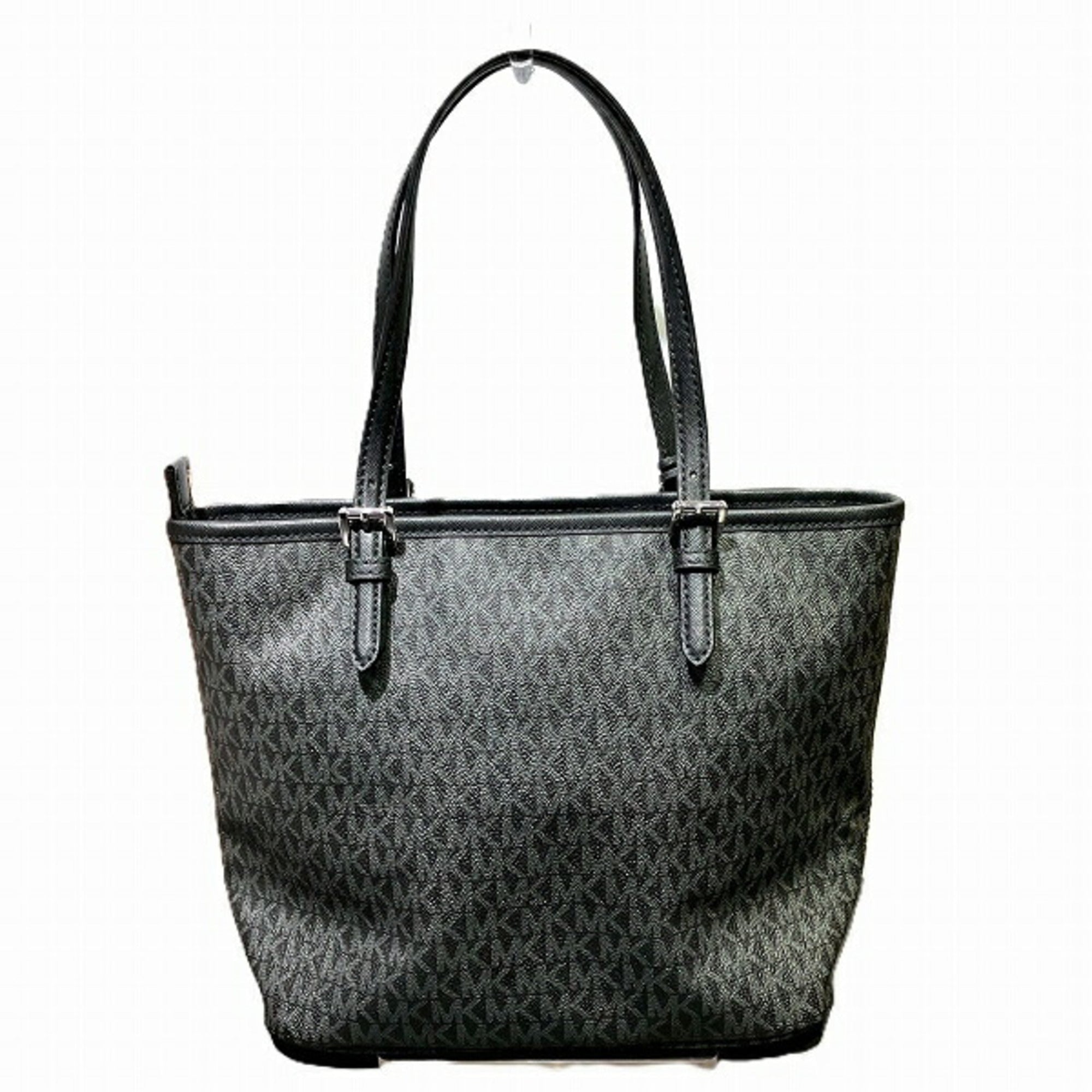 Michael Kors Black Pvc Handbag Tote Bag (Pre-Owned)