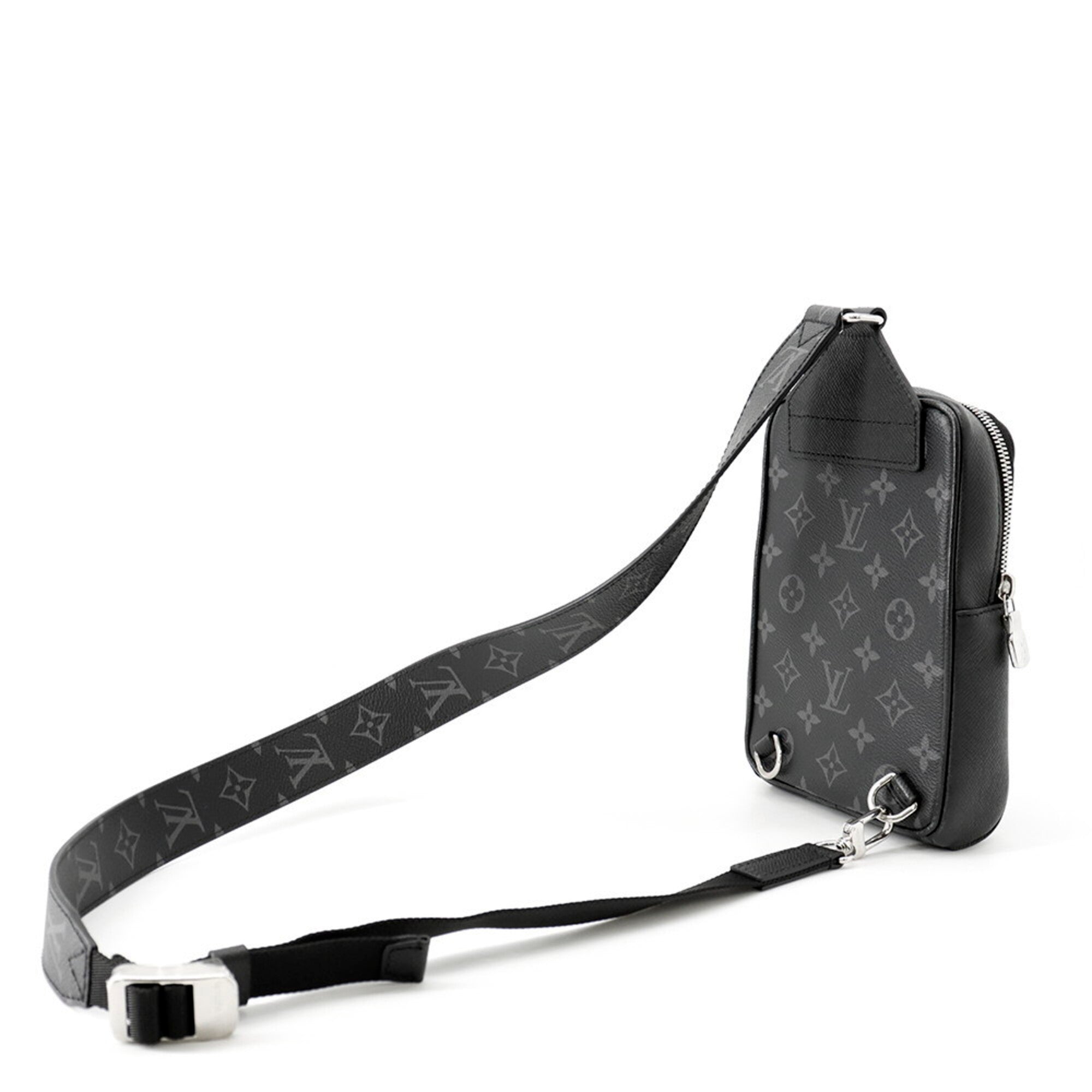 Louis Vuitton Monogram Eclipse Black Noir Taiga Leather Monogram Eclipse Handbag Sling Bag (Pre-Owned)