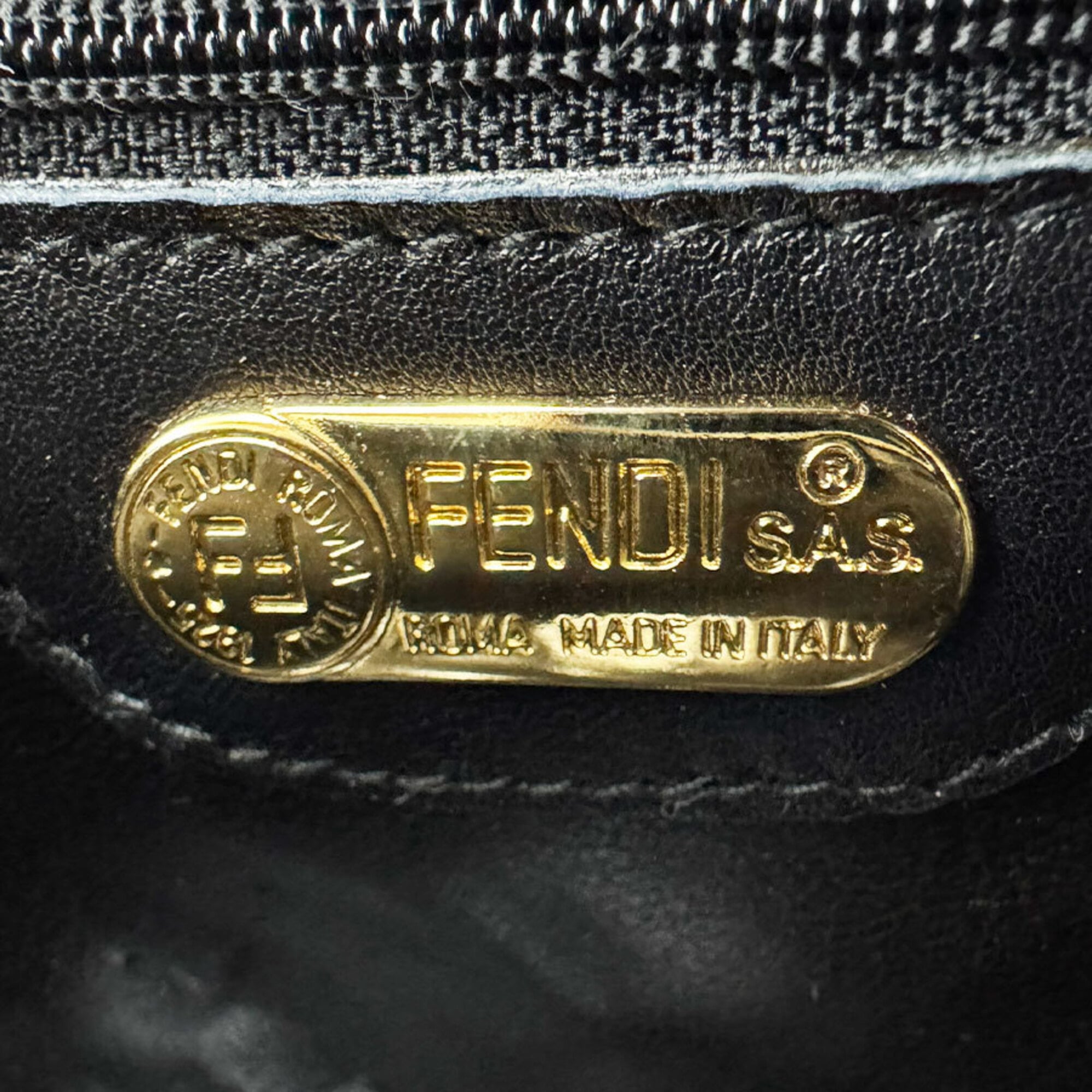 Fendi Black Multi-Color Leather Shoulder Bag (Pre-Owned)
