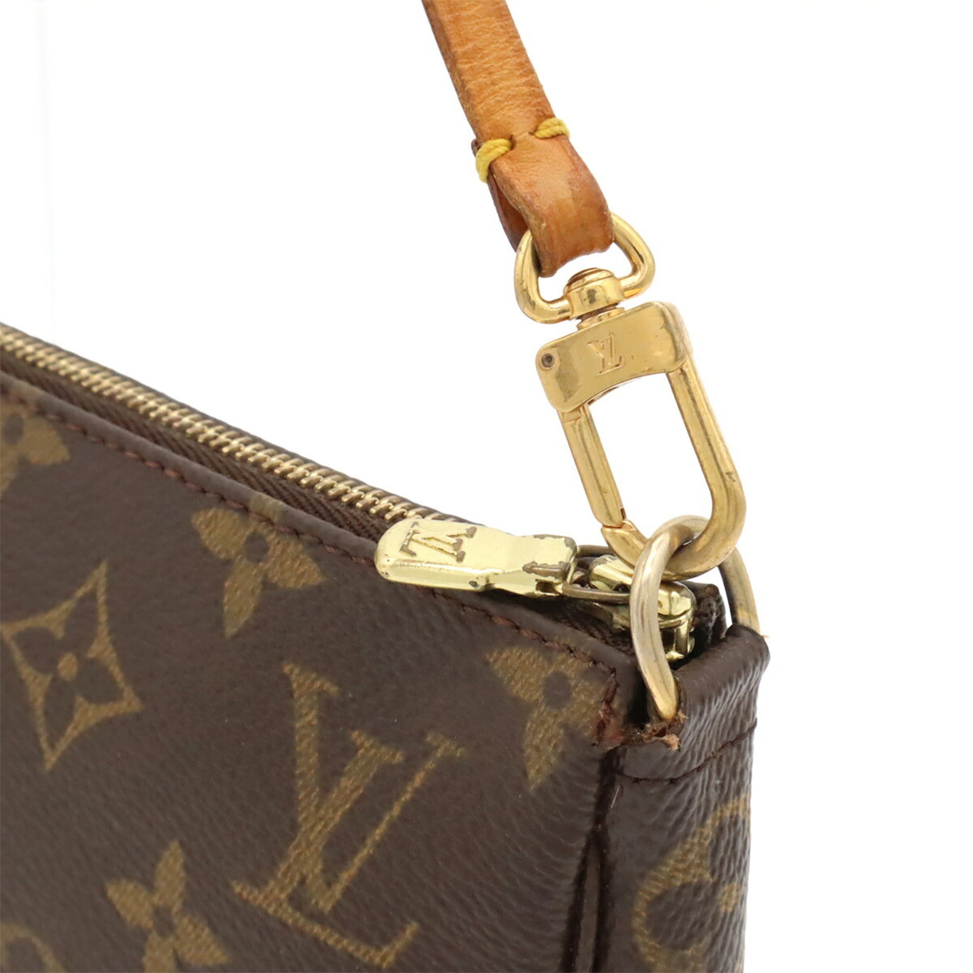 Louis Vuitton Brown Monogram Canvas Handbag Pochette Pouch (Pre-Owned)