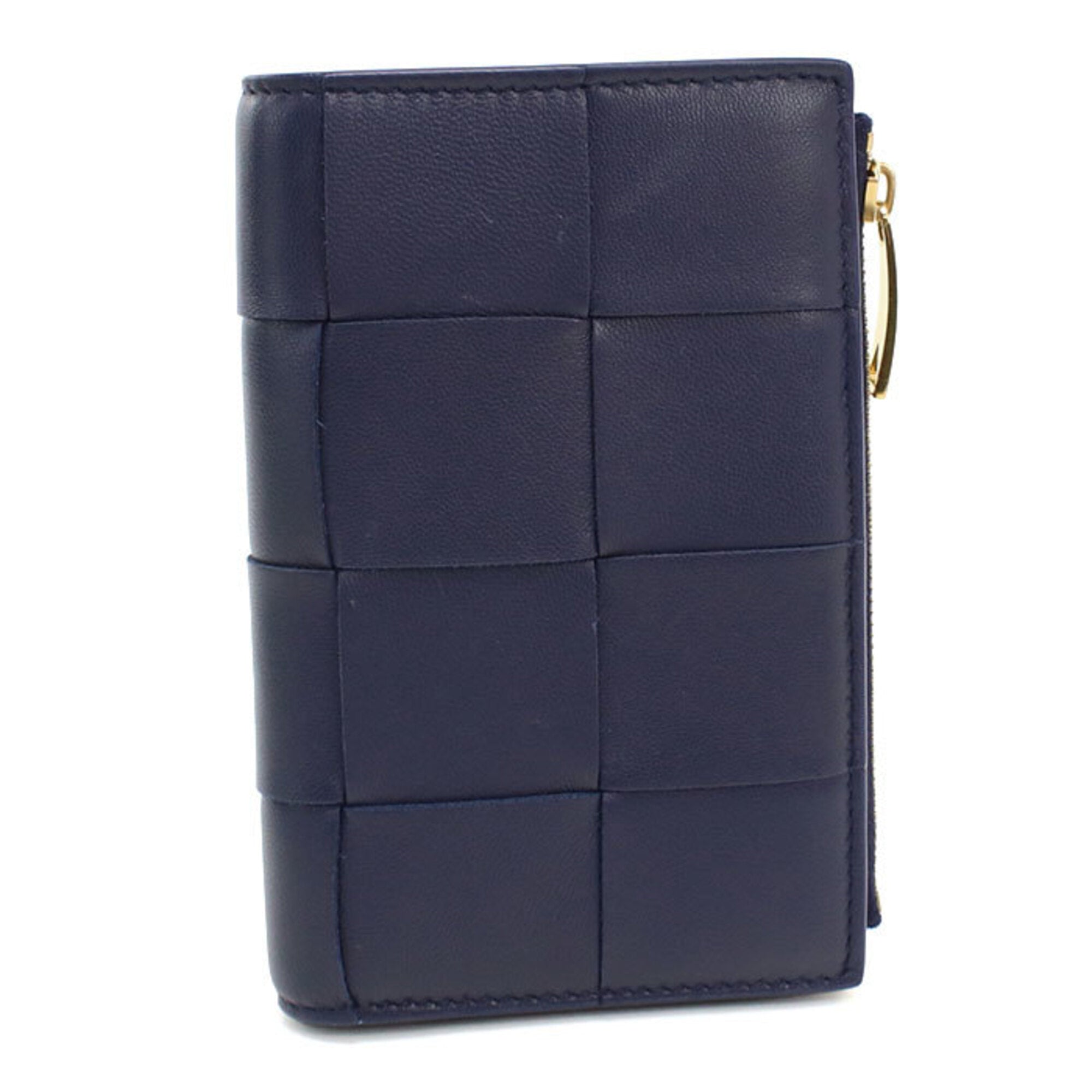 Bottega Veneta Navy Leather Wallet (Bi-Fold) (Pre-Owned)