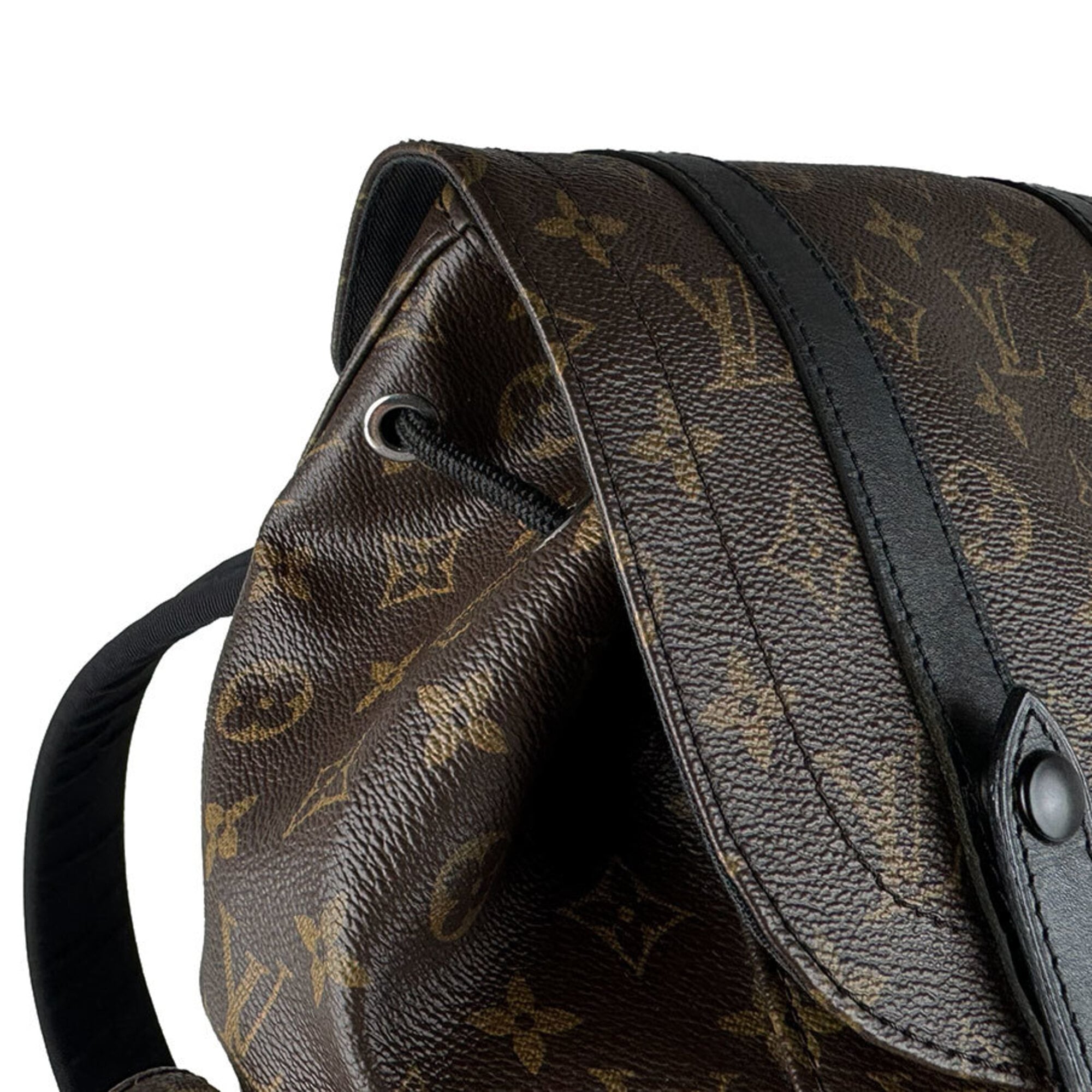 Louis Vuitton Black Brown Monogram Macassar Backpack (Pre-Owned)