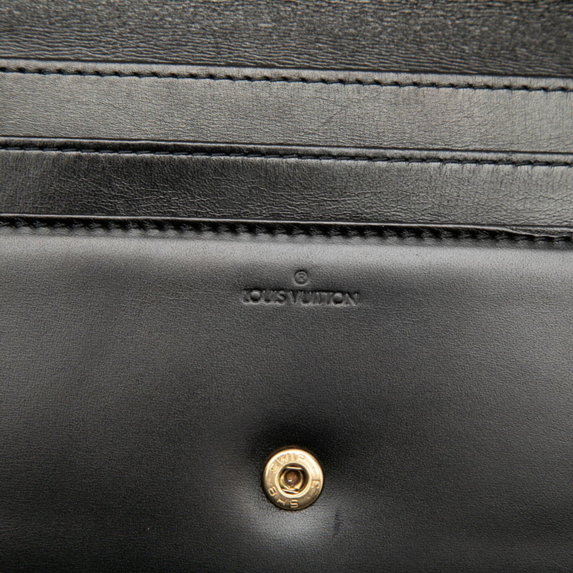 Louis Vuitton Opera Black Leather Clutch Bag (Pre-Owned)