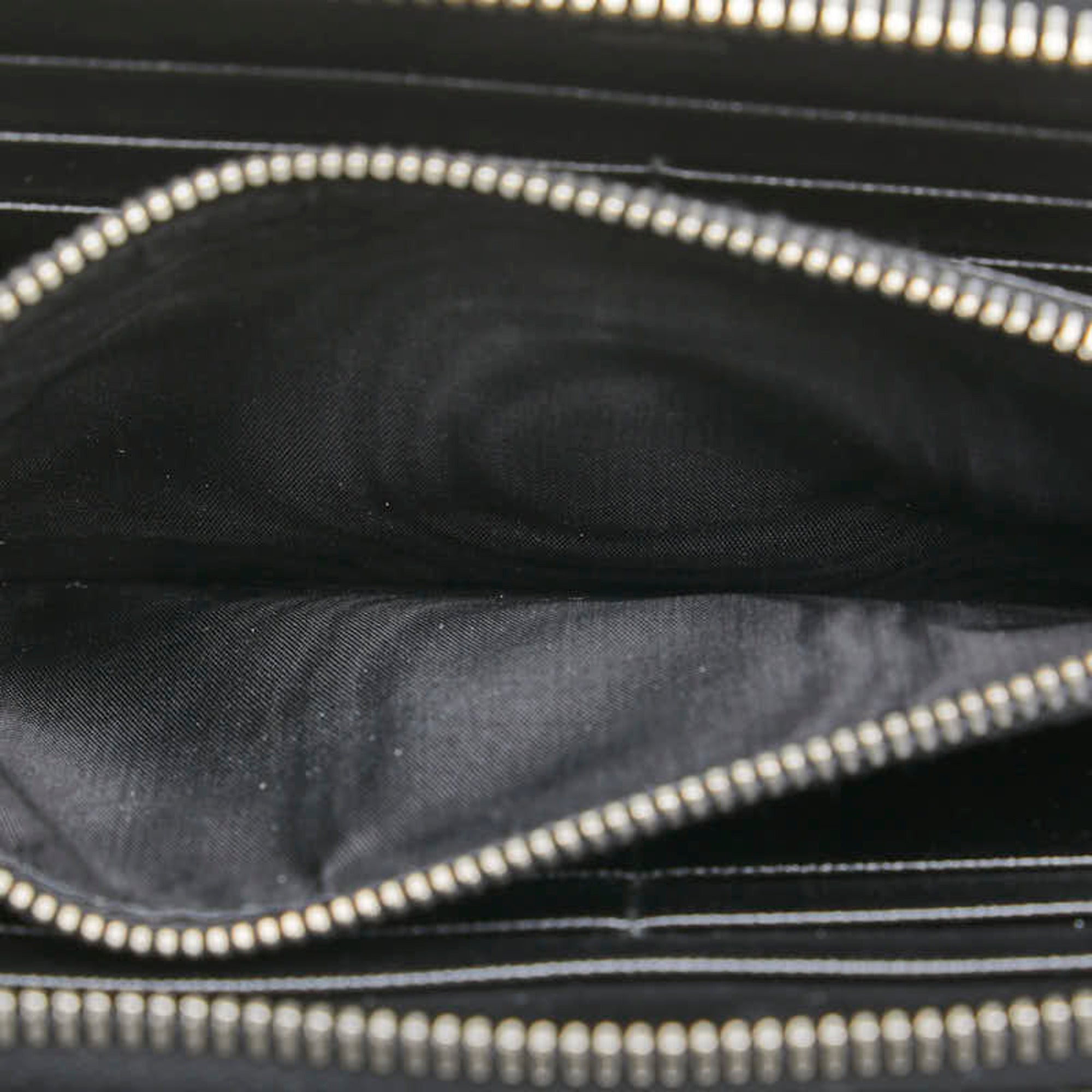 Prada Saffiano Black Gray Leather Long Wallet (Bi-Fold) (Pre-Owned)