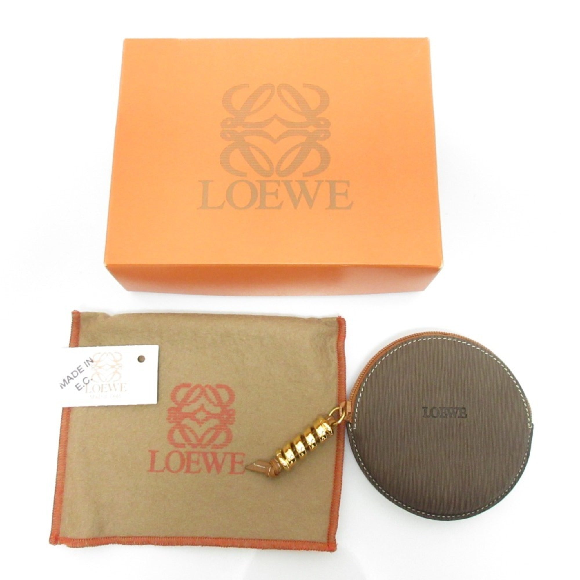 Loewe Brown Leather Coin Purse/Coin Case (Pre-Owned)