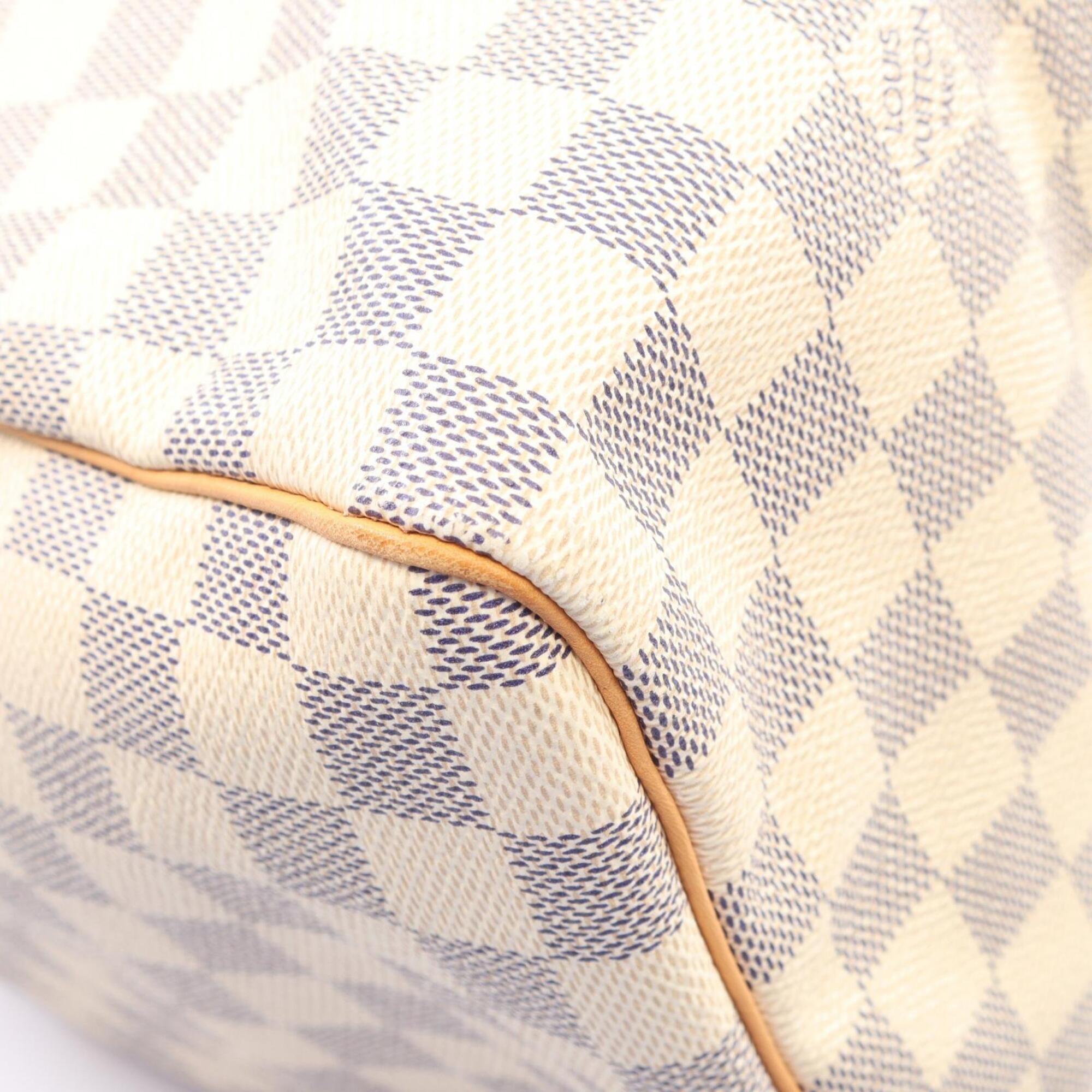 Louis Vuitton White Damier Azur Coated Canvas Leather Handbag (Pre-Owned)