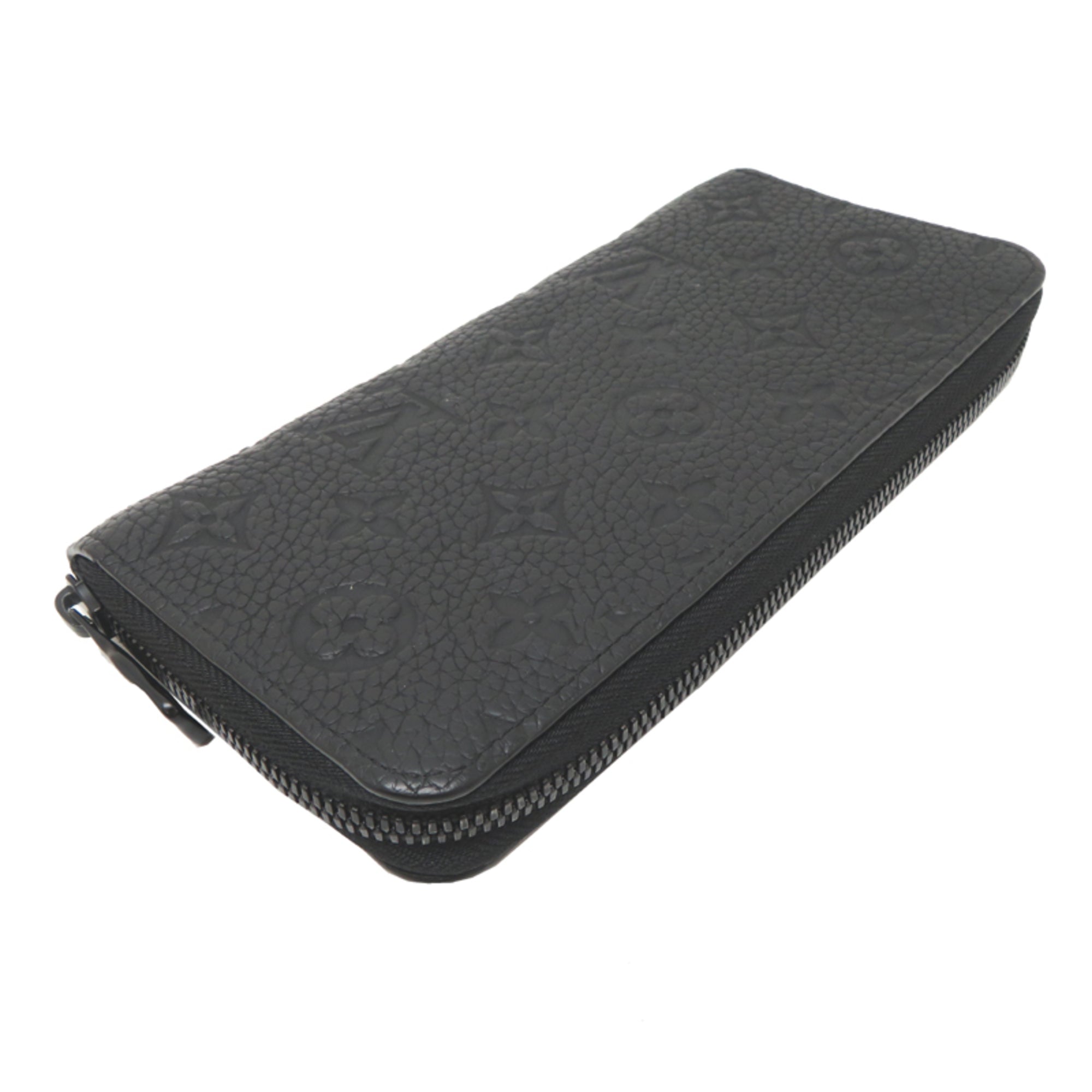 Louis Vuitton Black Leather Long Wallet (Bi-Fold) (Pre-Owned)