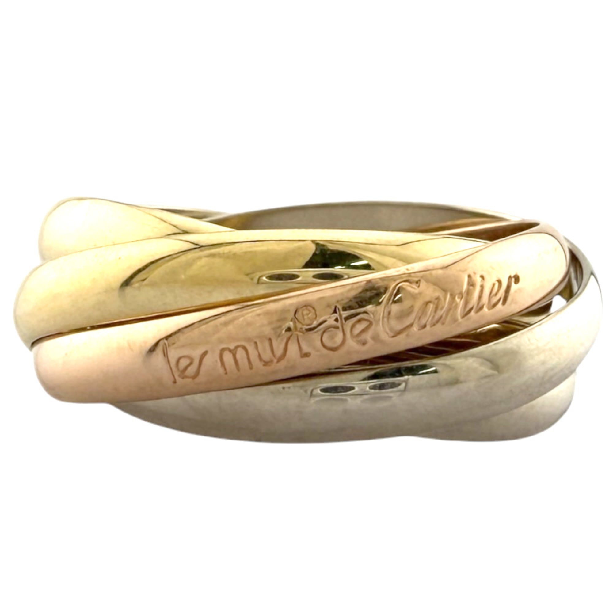 Cartier Trinity Gold Silver Pink Gold Yellow Gold (18K) Pink Gold (18K) White Gold (18K) Band Ring (Pre-Owned)