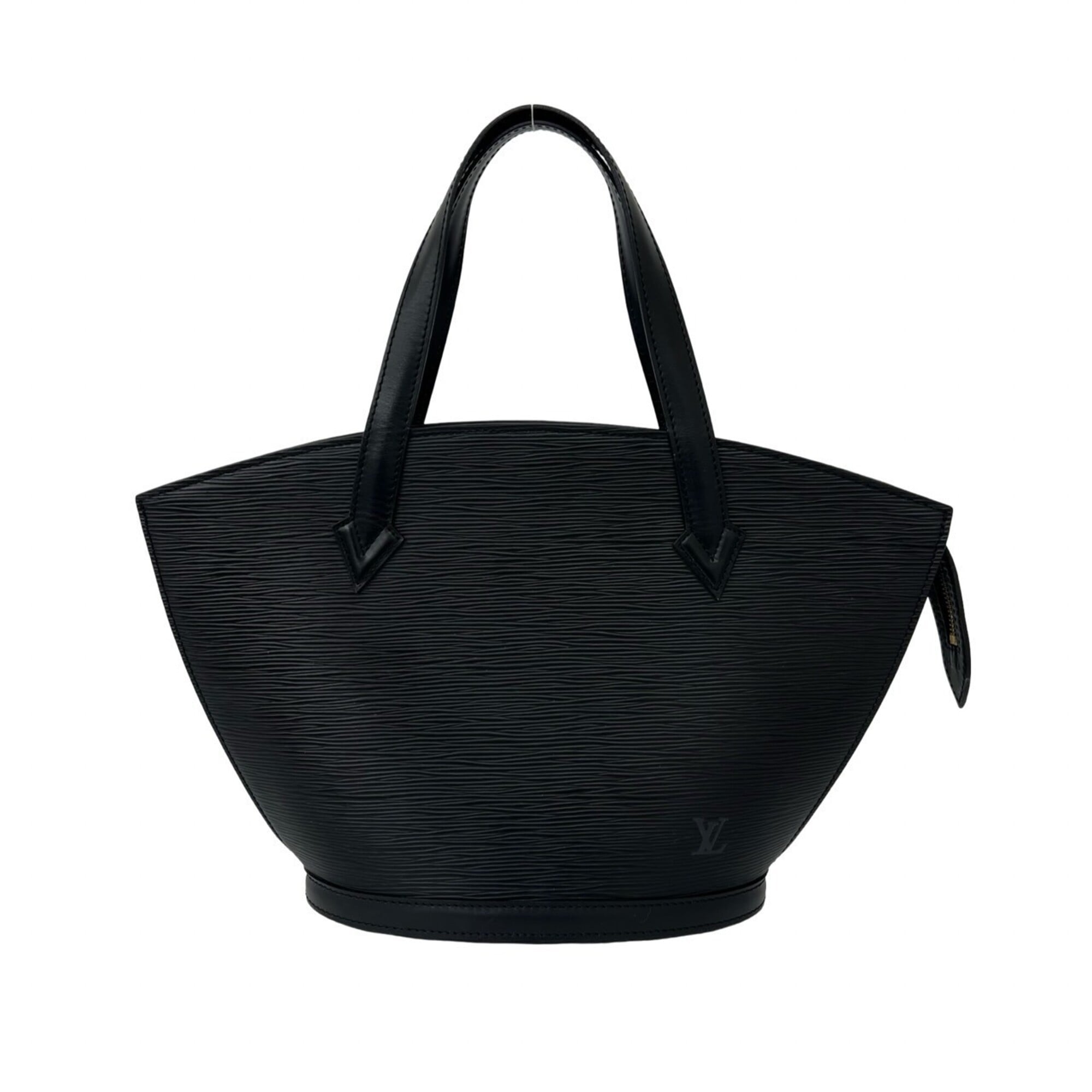 Louis Vuitton Black Leather Handbag Tote Bag (Pre-Owned)
