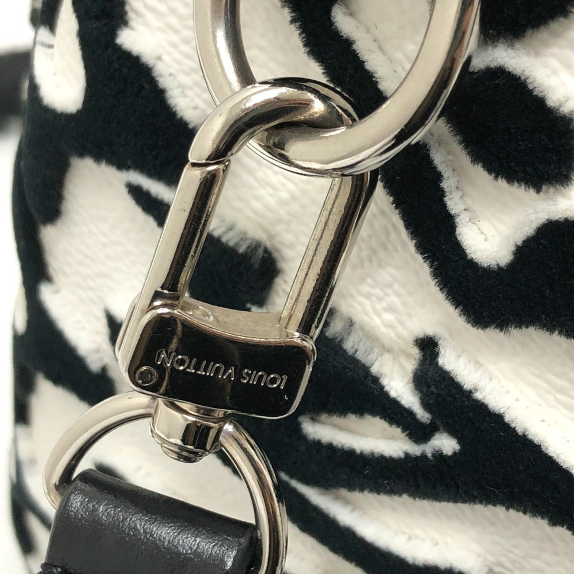 Louis Vuitton Black Monogram White Monogram Boston Bag (Pre-Owned)