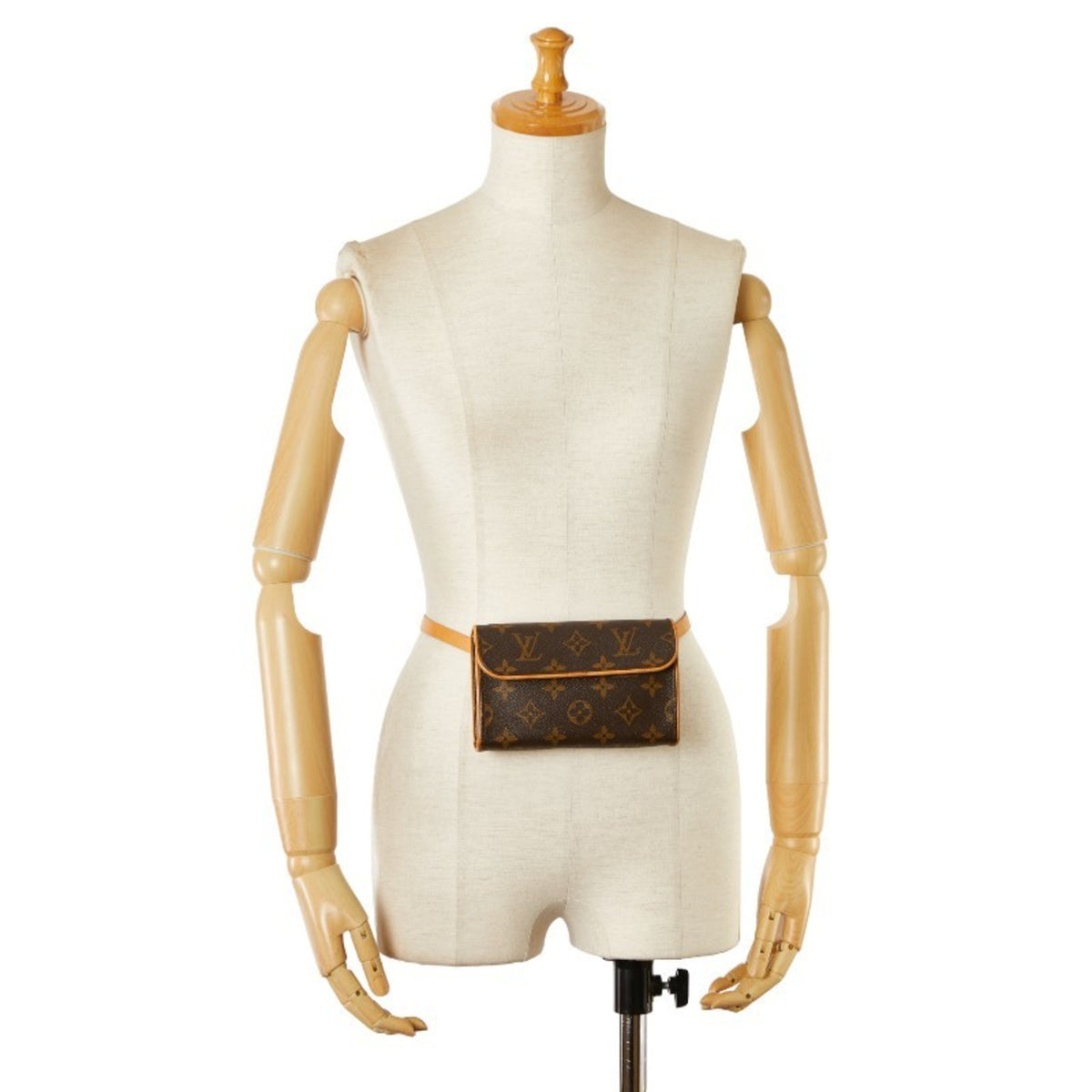 Louis Vuitton Monogram Brown Pvc Leather Pochette Sling Bag (Pre-Owned)