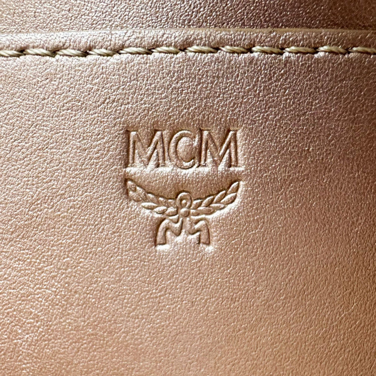 Mcm Pink Beige Leather Backpack (Pre-Owned)