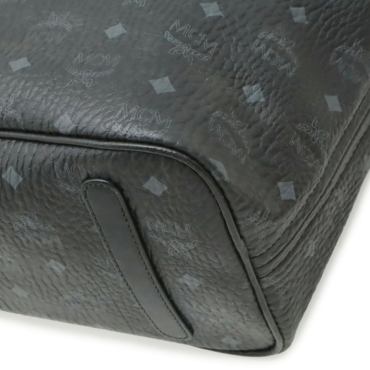 Mcm Black Blue Canvas Pouch Shoulder Bag Tote Bag (Pre-Owned)