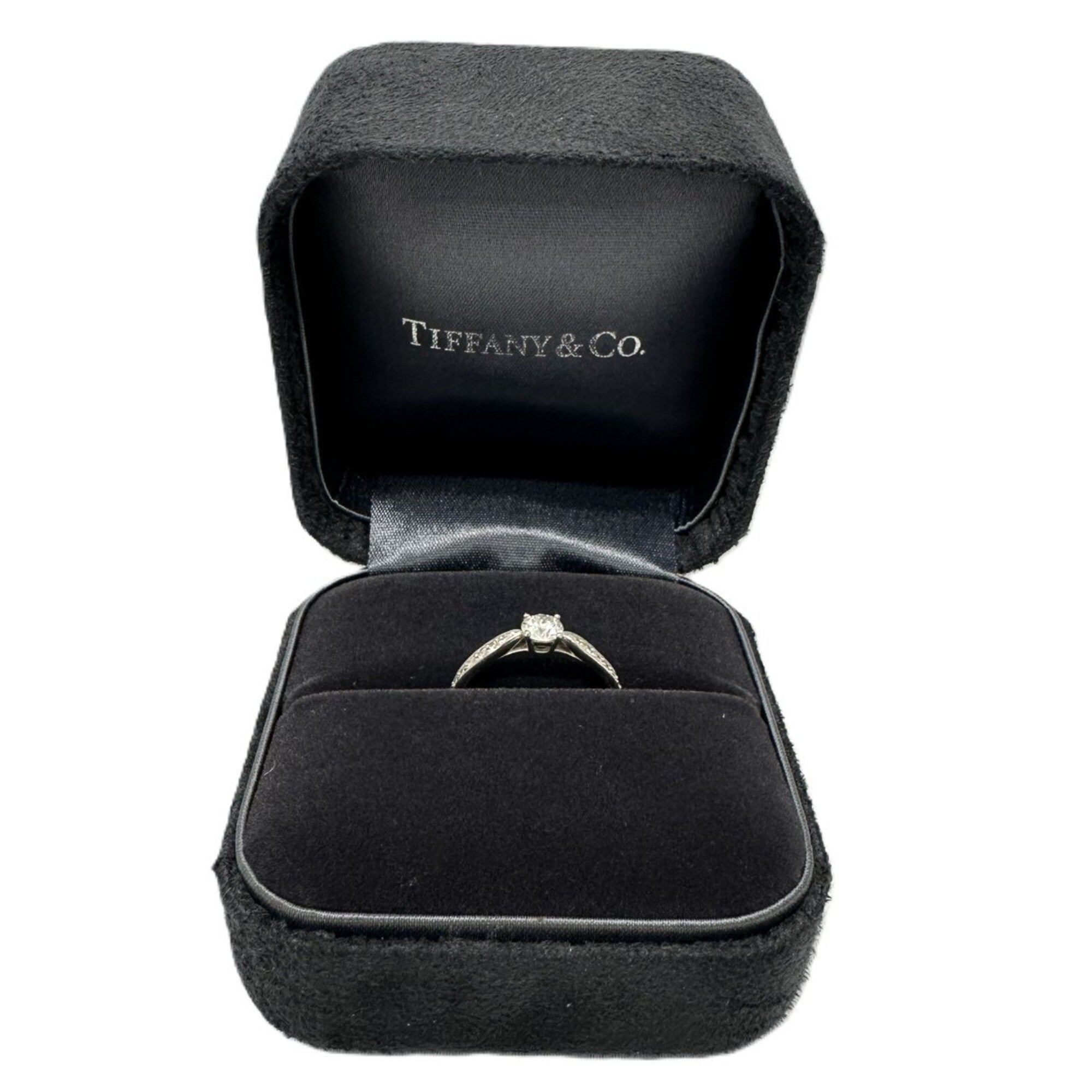Tiffany Platinum Platinum 950 Band Ring (Pre-Owned)