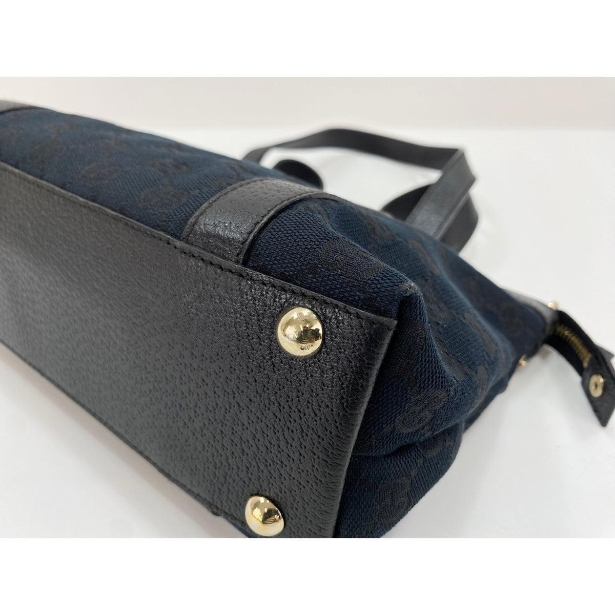 Gucci Clear Navy Gg Canvas Handbag (Pre-Owned)