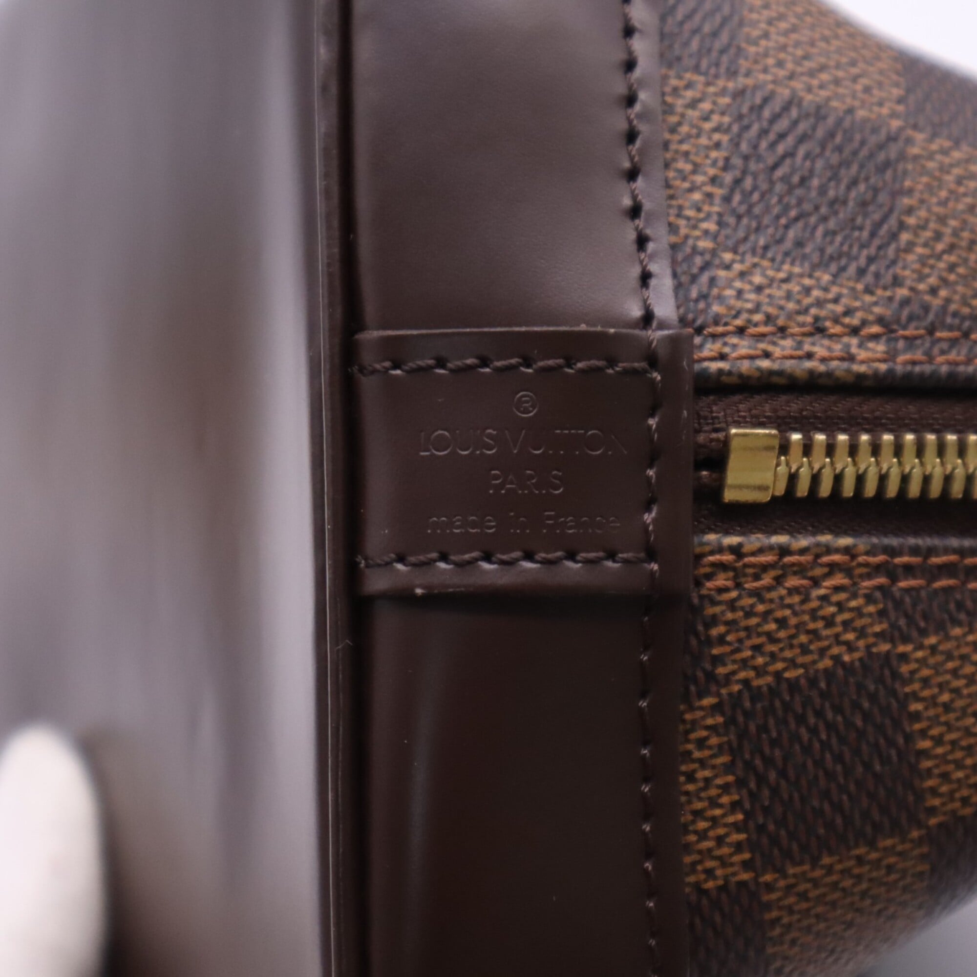 Louis Vuitton Damier Beige Brown Coated Canvas Leather Handbag (Pre-Owned)