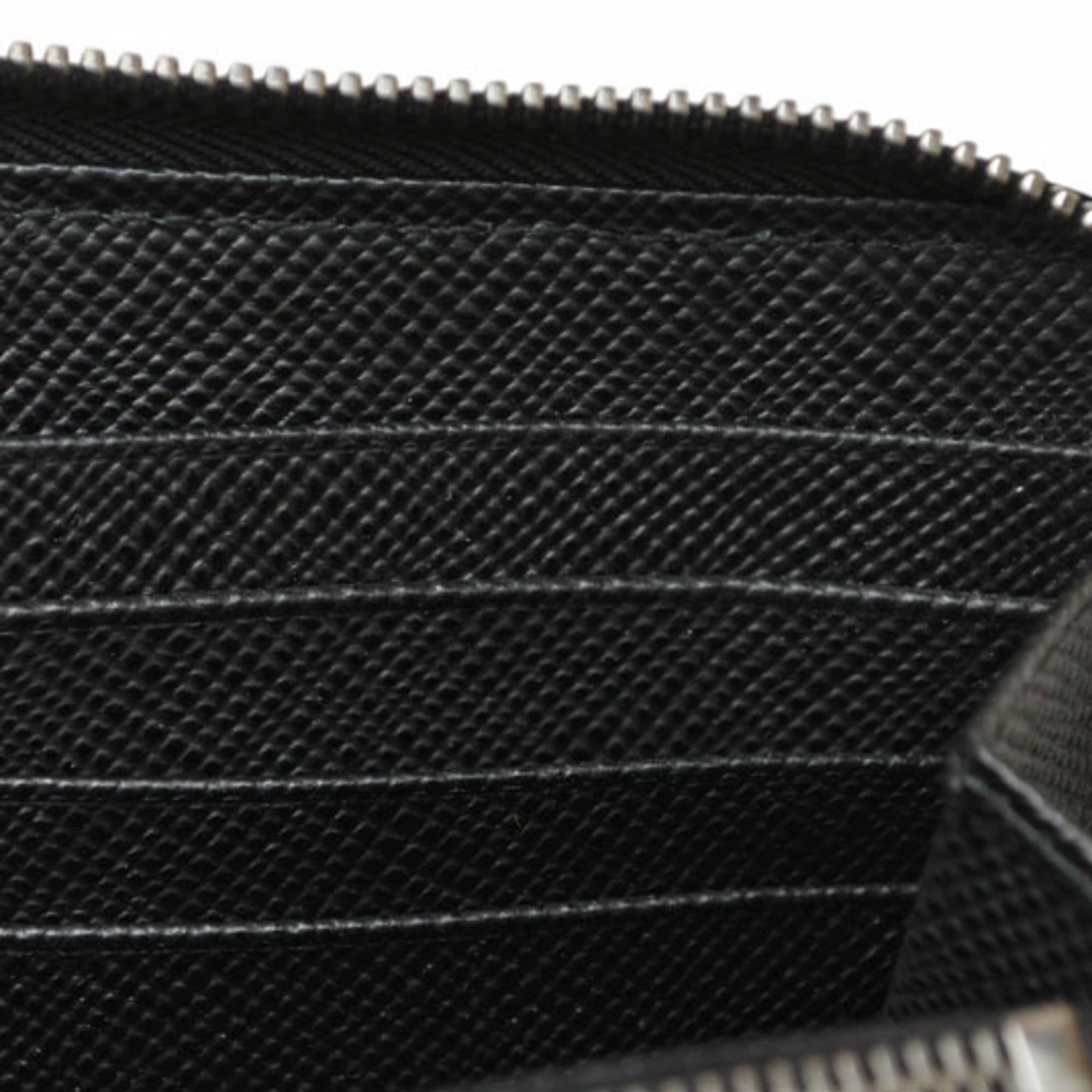 Prada Saffiano Black Leather Long Wallet (Bi-Fold) (Pre-Owned)