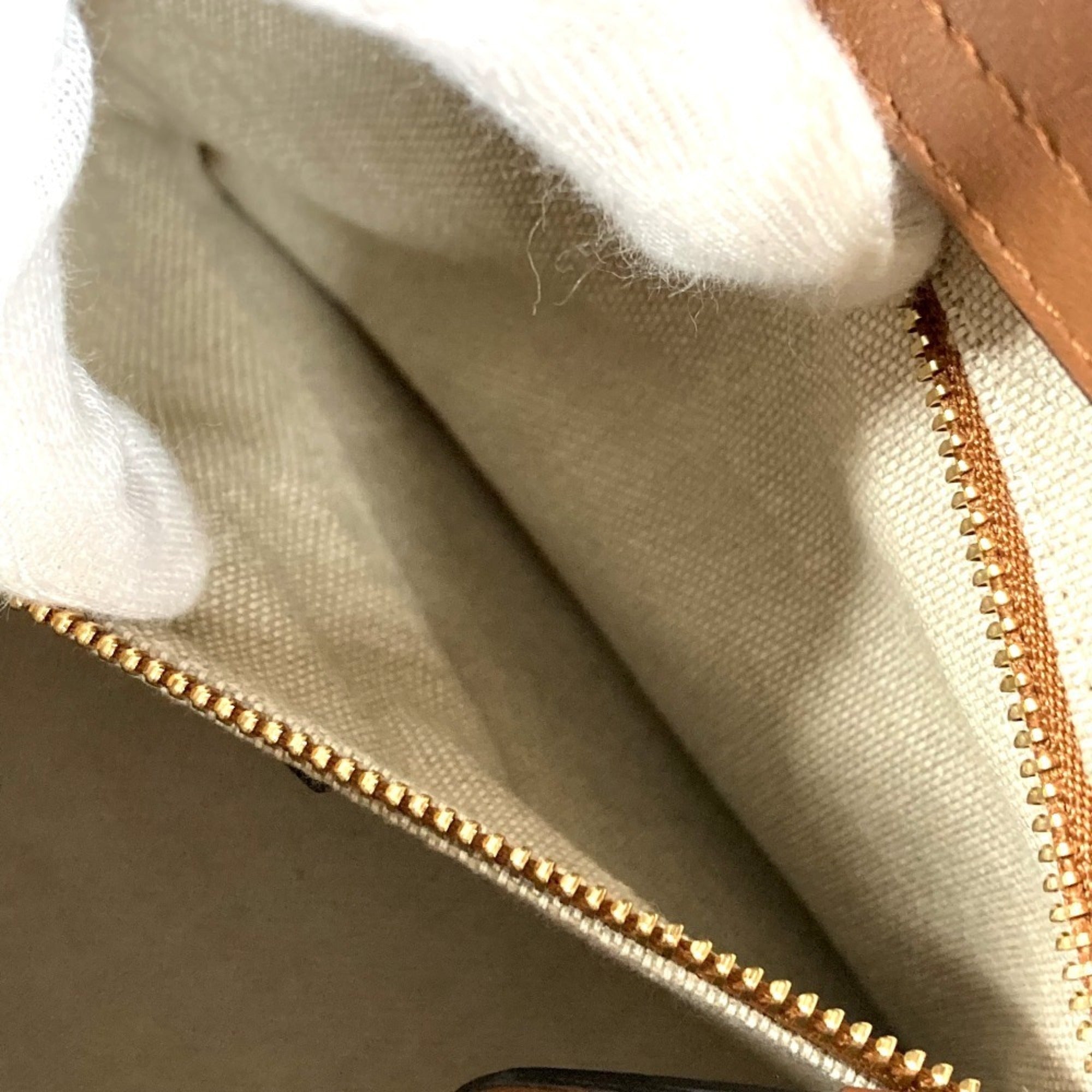 Jimmy Choo Beige Leather Canvas Handbag Shoulder Bag Tote Bag (Pre-Owned)