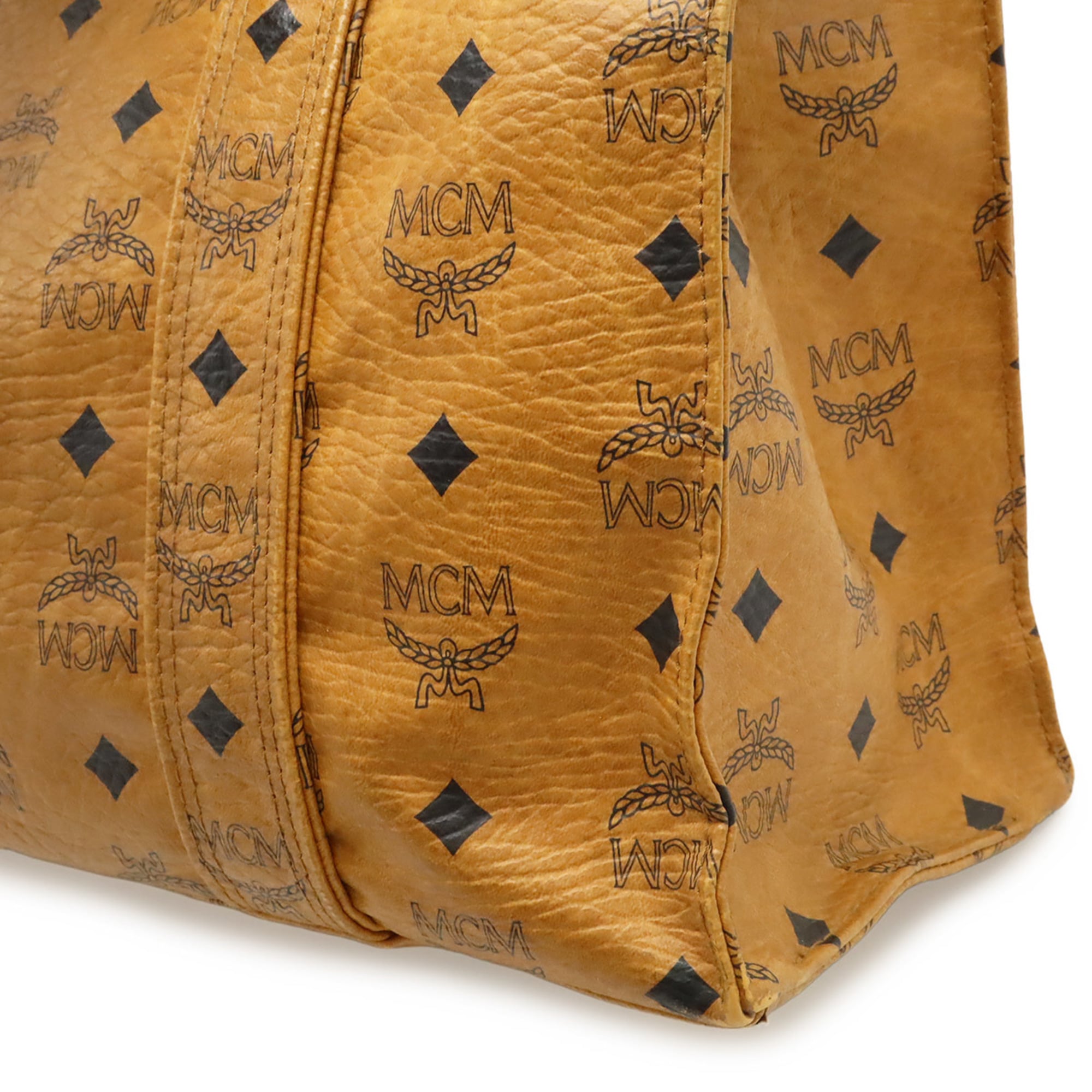 Mcm Brown Coated Canvas Shoulder Bag Tote Bag (Pre-Owned)