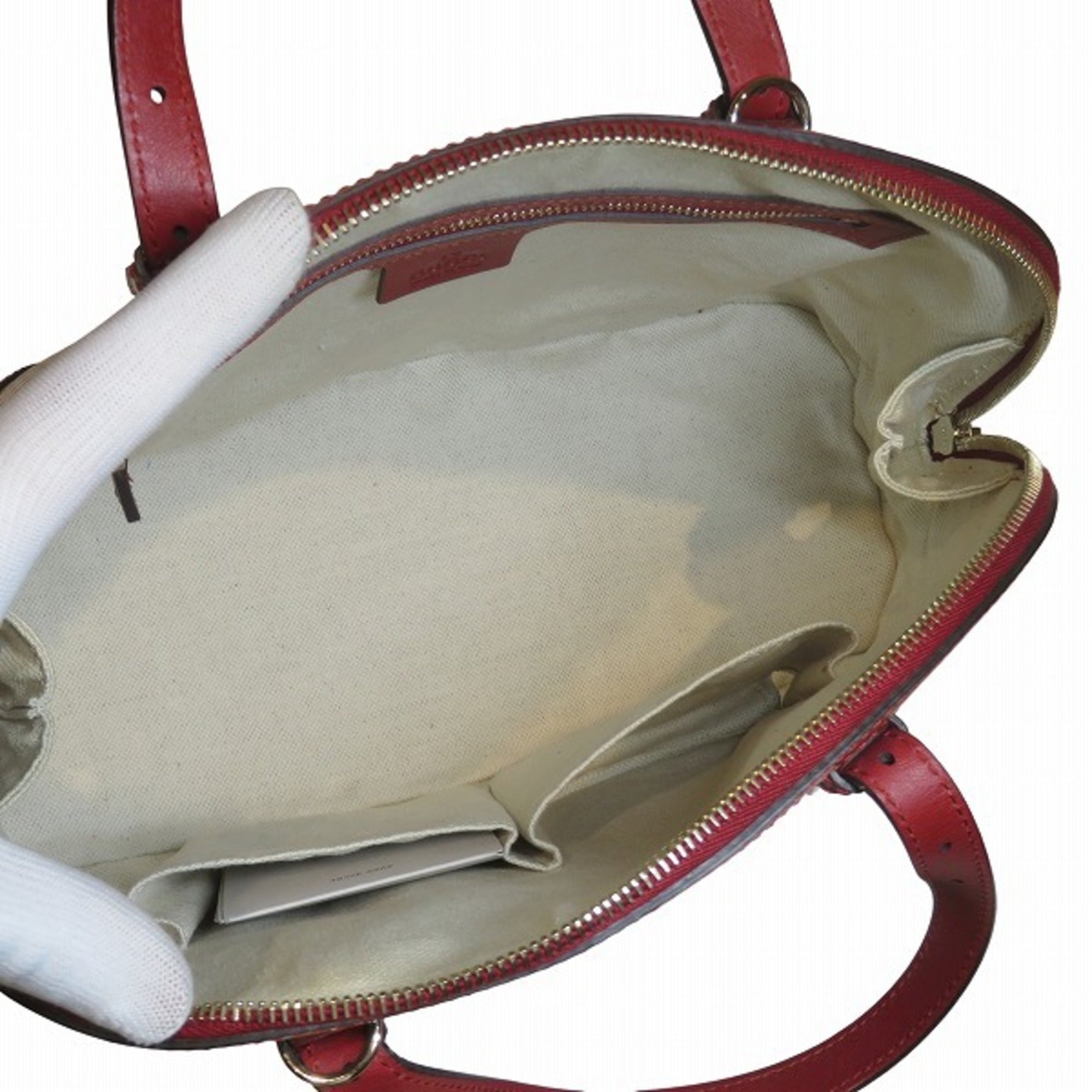 Gucci Red Color Patent Leather Handbag Shoulder Bag (Pre-Owned)