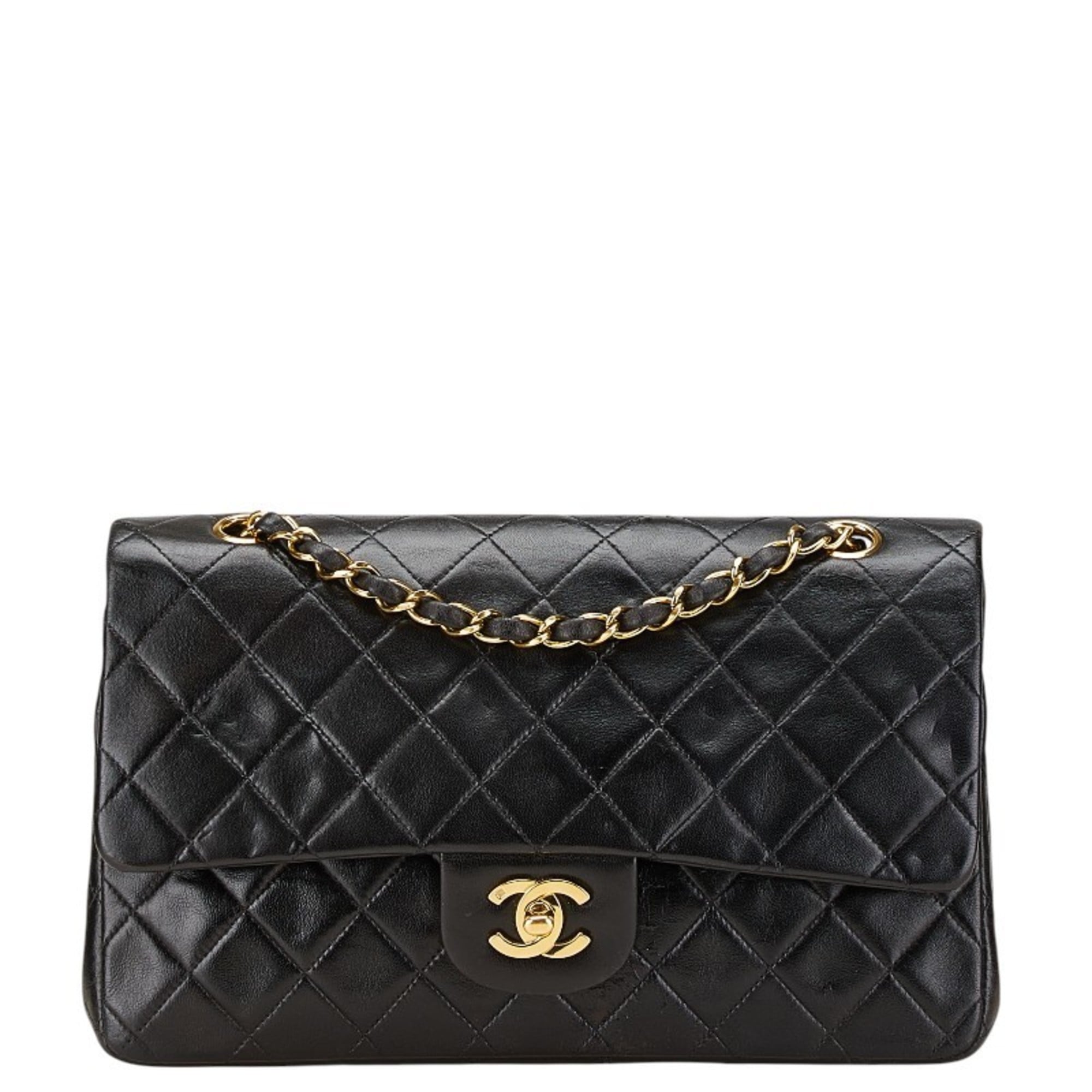 Chanel Black Leather Shoulder Bag (Pre-Owned)