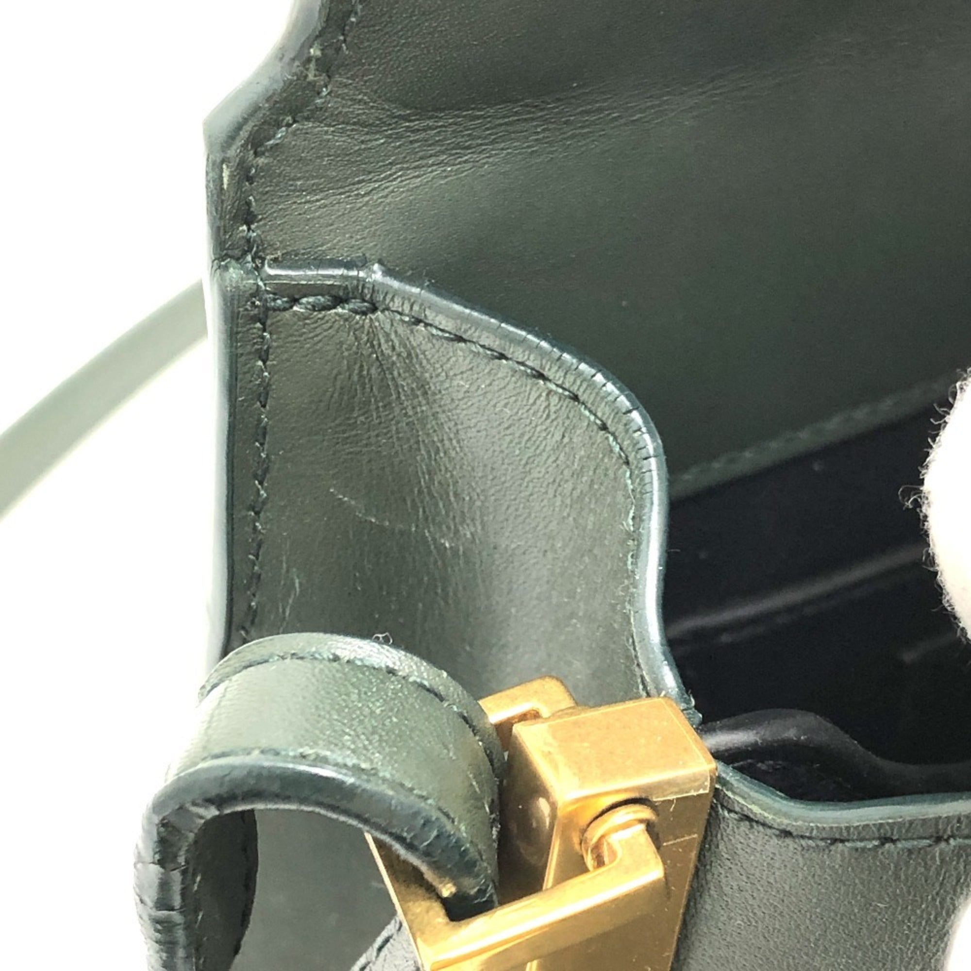 Yves Saint Laurent Green Leather Suede Handbag (Pre-Owned)