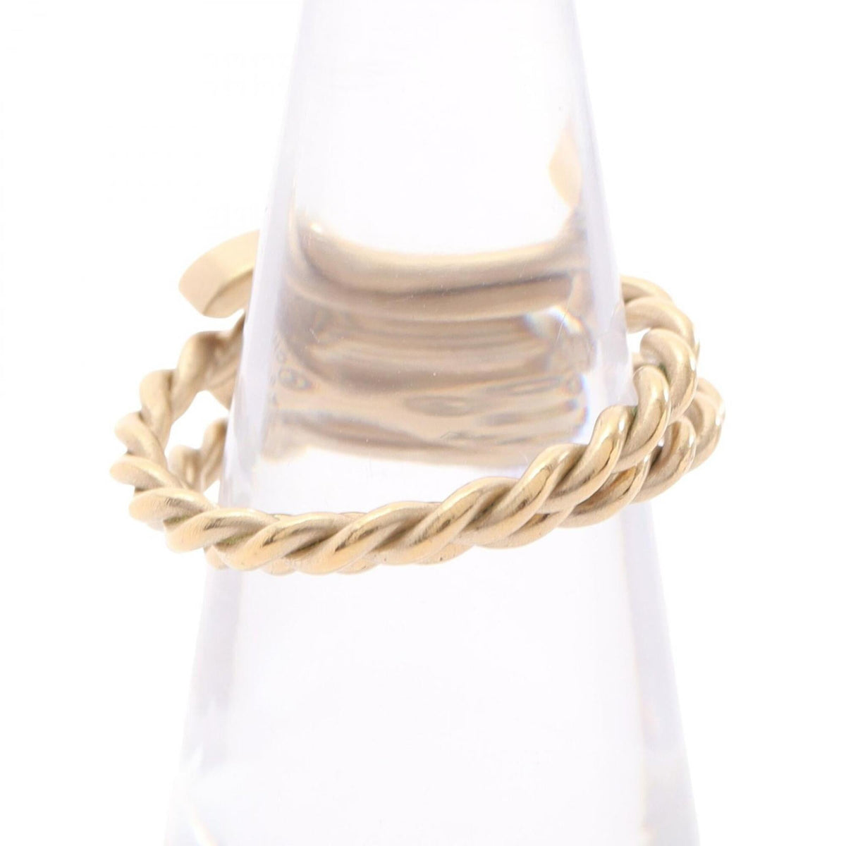 Chanel Gold White Gold Plating Band Ring (Pre-Owned)