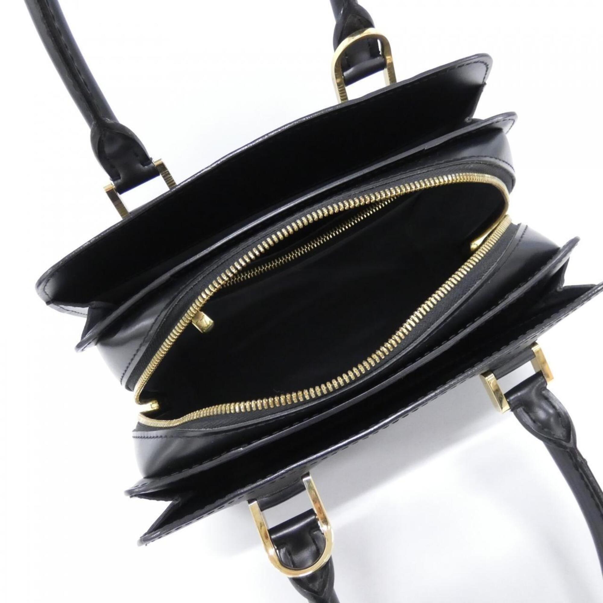 Louis Vuitton Black Leather Handbag (Pre-Owned)