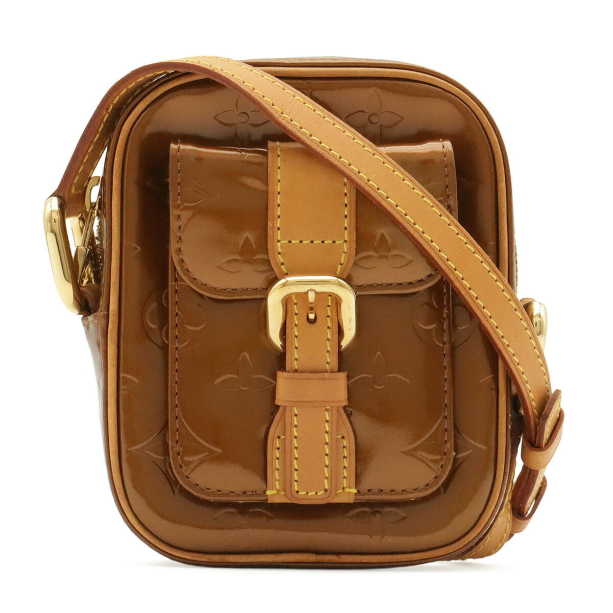 Louis Vuitton Bronze Leather Pochette Shoulder Bag (Pre-Owned)