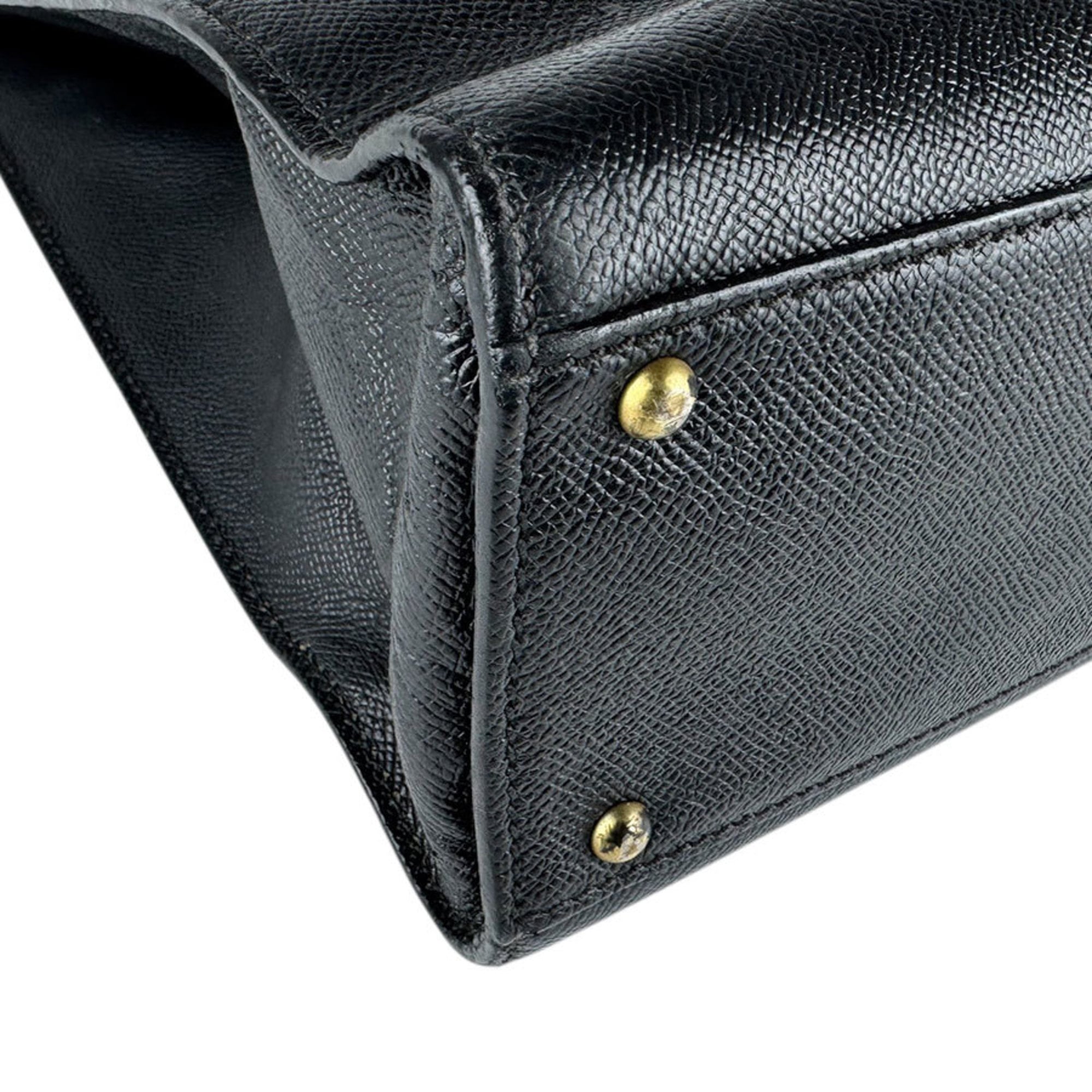 Chanel Black Leather Shoulder Bag Tote Bag (Pre-Owned)