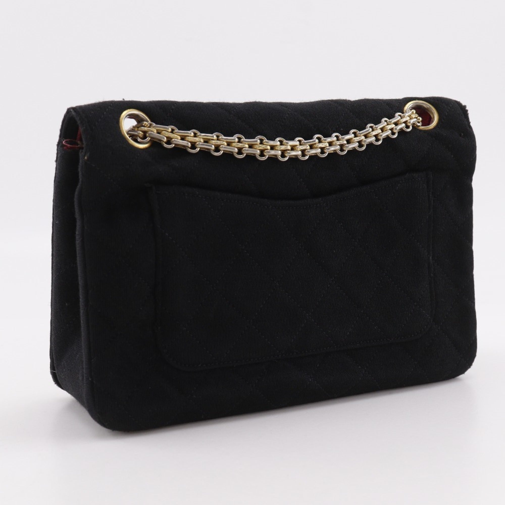Chanel Black Cotton Shoulder Bag (Pre-Owned)