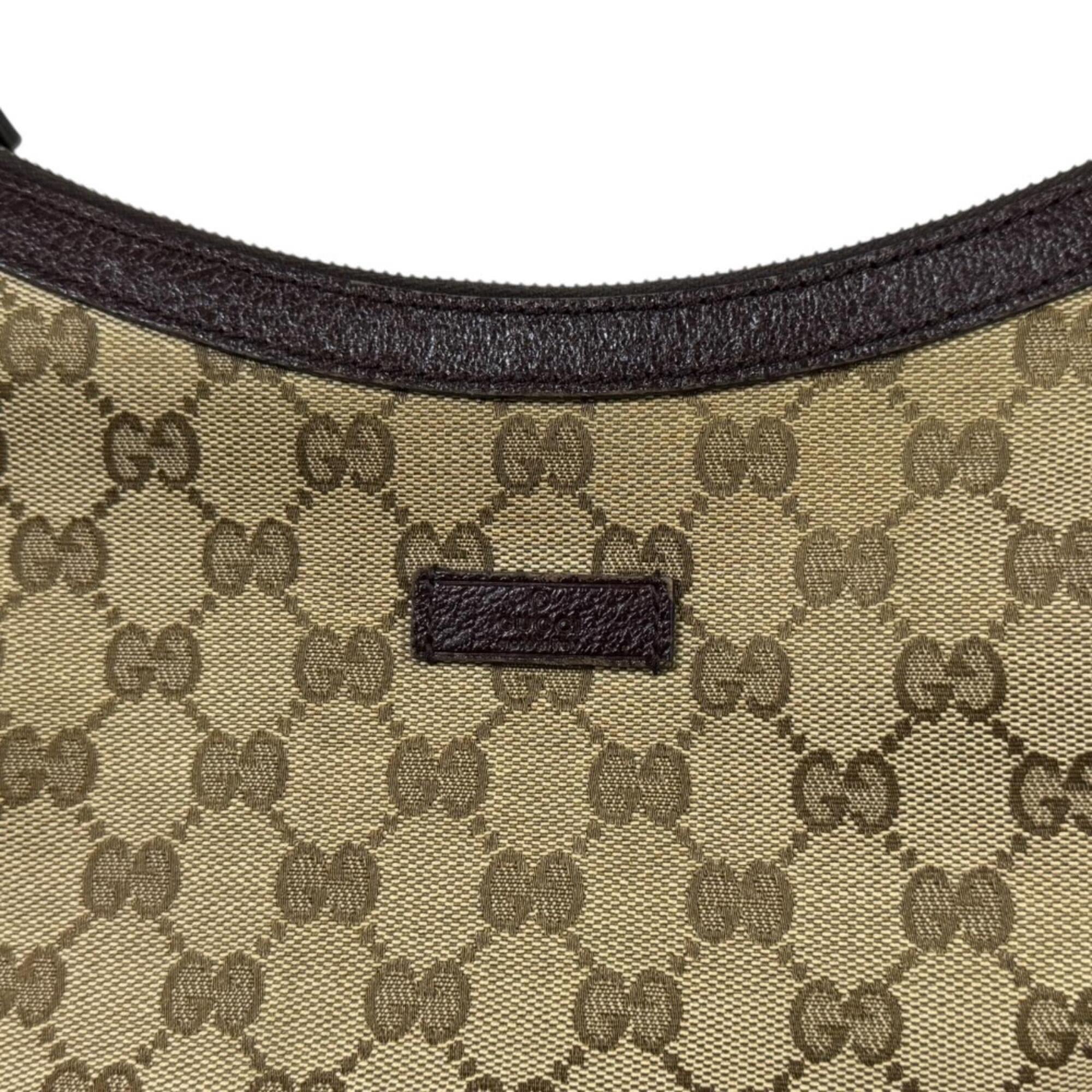 Gucci Sherry Line Beige Brown Gg Canvas Handbag Shoulder Bag (Pre-Owned)