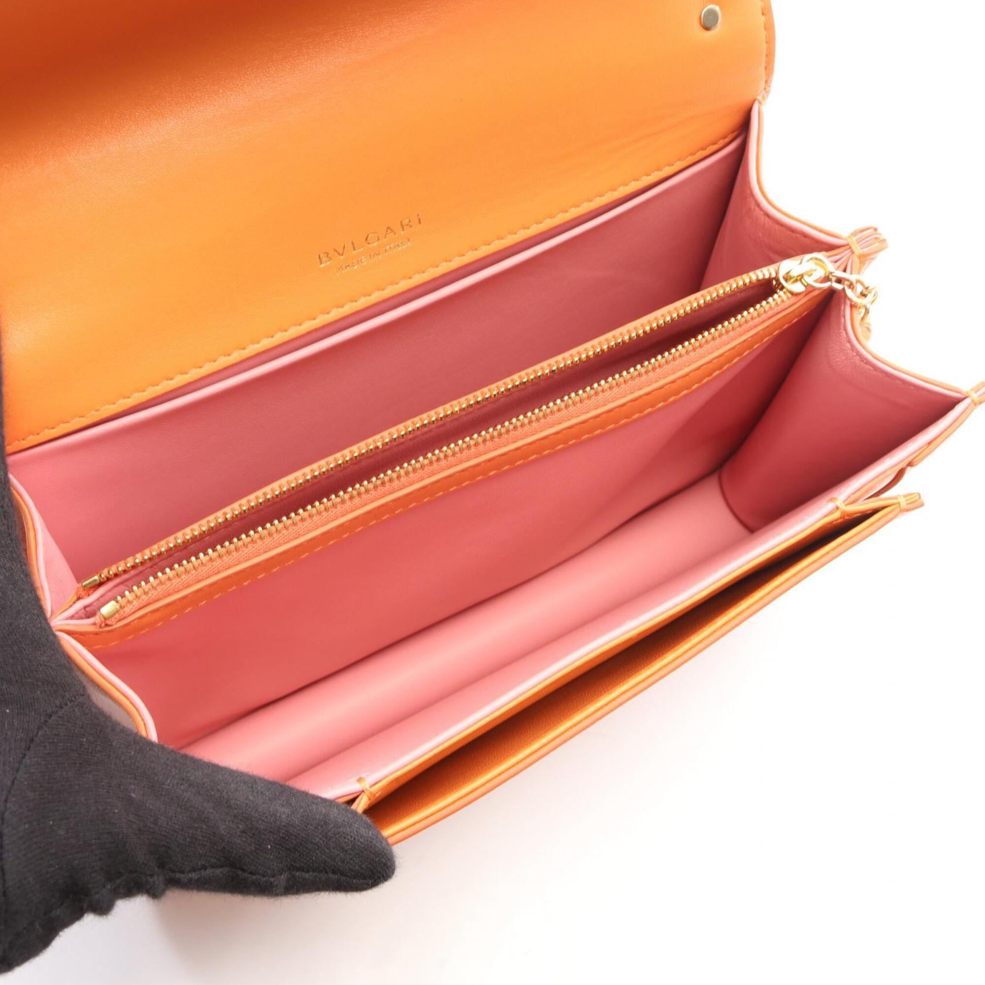 Bvlgari Orange Leather Handbag (Pre-Owned)