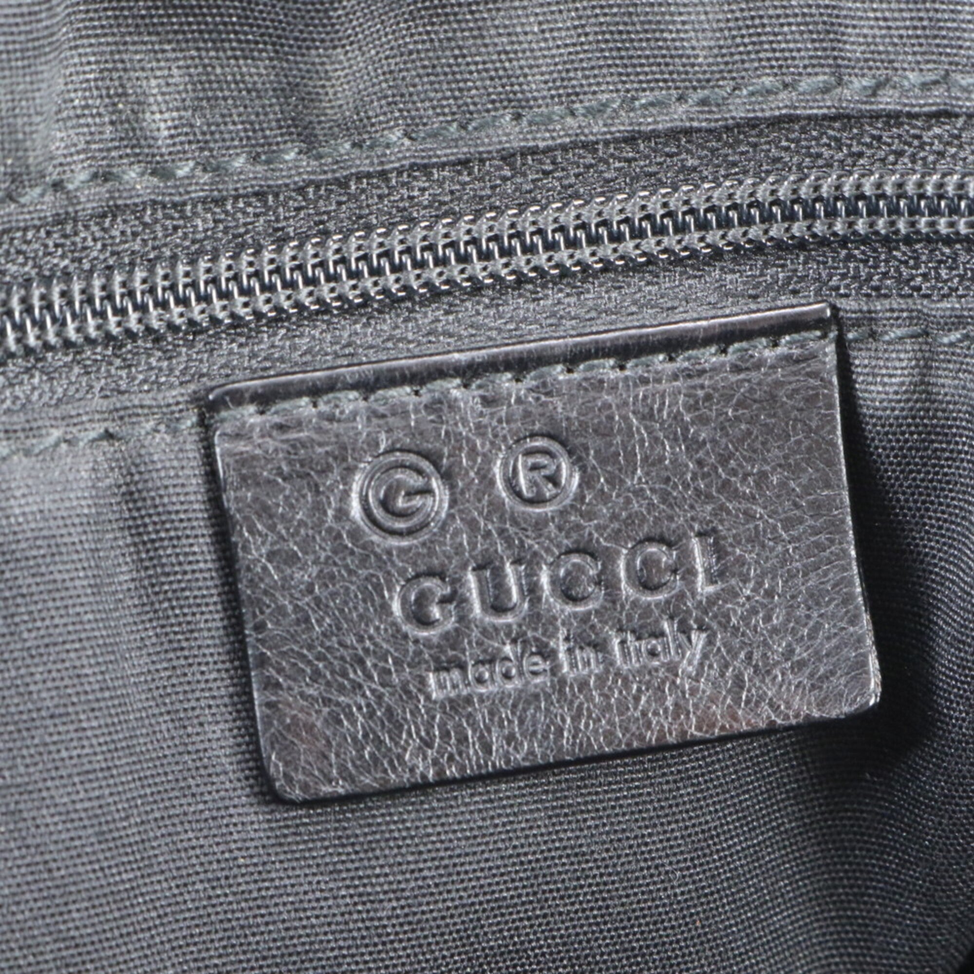 Gucci Guccissima Black Leather Handbag Tote Bag (Pre-Owned)
