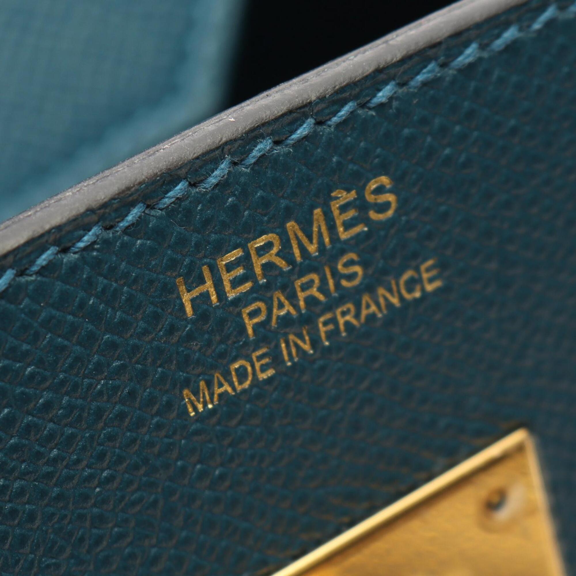 Hermes Green Epsom Leather Leather Handbag (Pre-Owned)