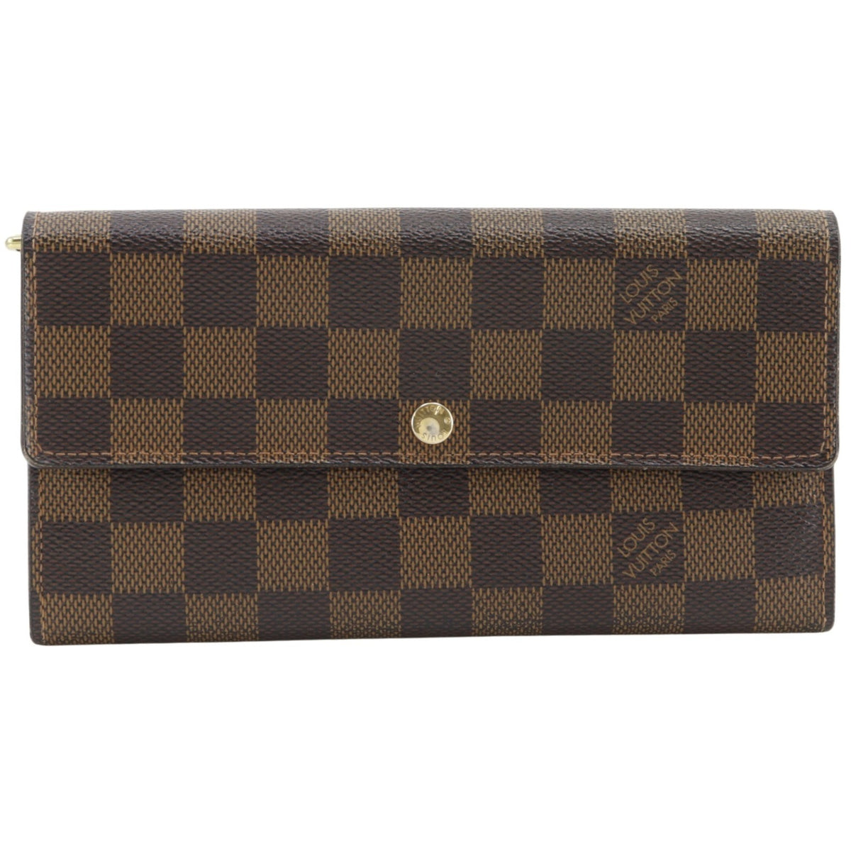 Louis Vuitton Brown Damier Canvas Long Wallet (Bi-Fold) (Pre-Owned)