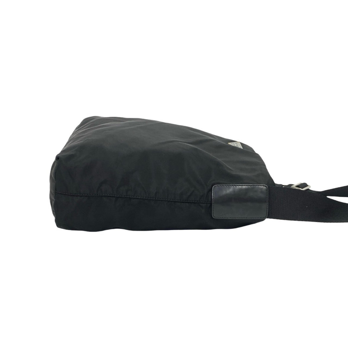 Prada Black Nylon Leather Pochette Shoulder Bag (Pre-Owned)