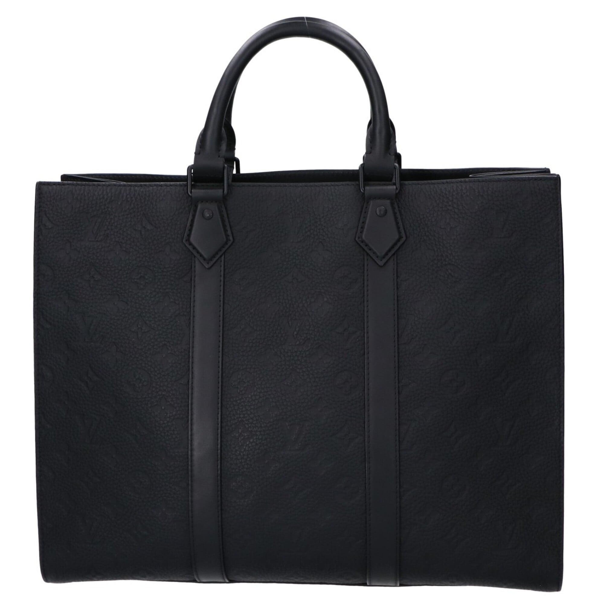 Louis Vuitton Black Leather Tote Bag (Pre-Owned)