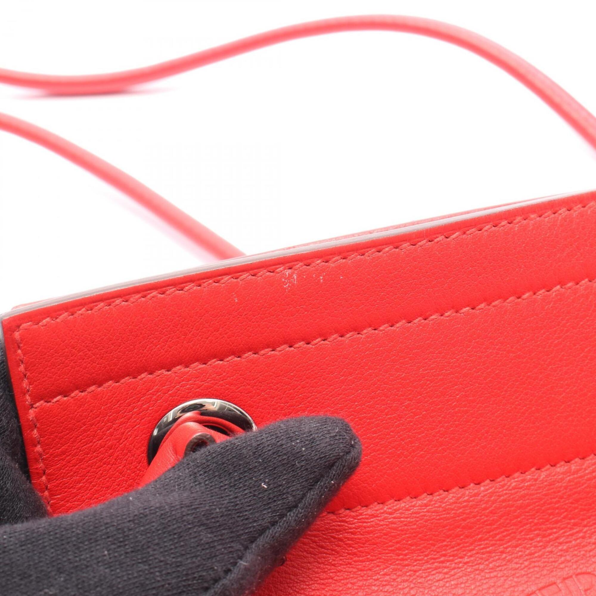 Hermes Red Color Swift Leather Leather Handbag Shoulder Bag (Pre-Owned)
