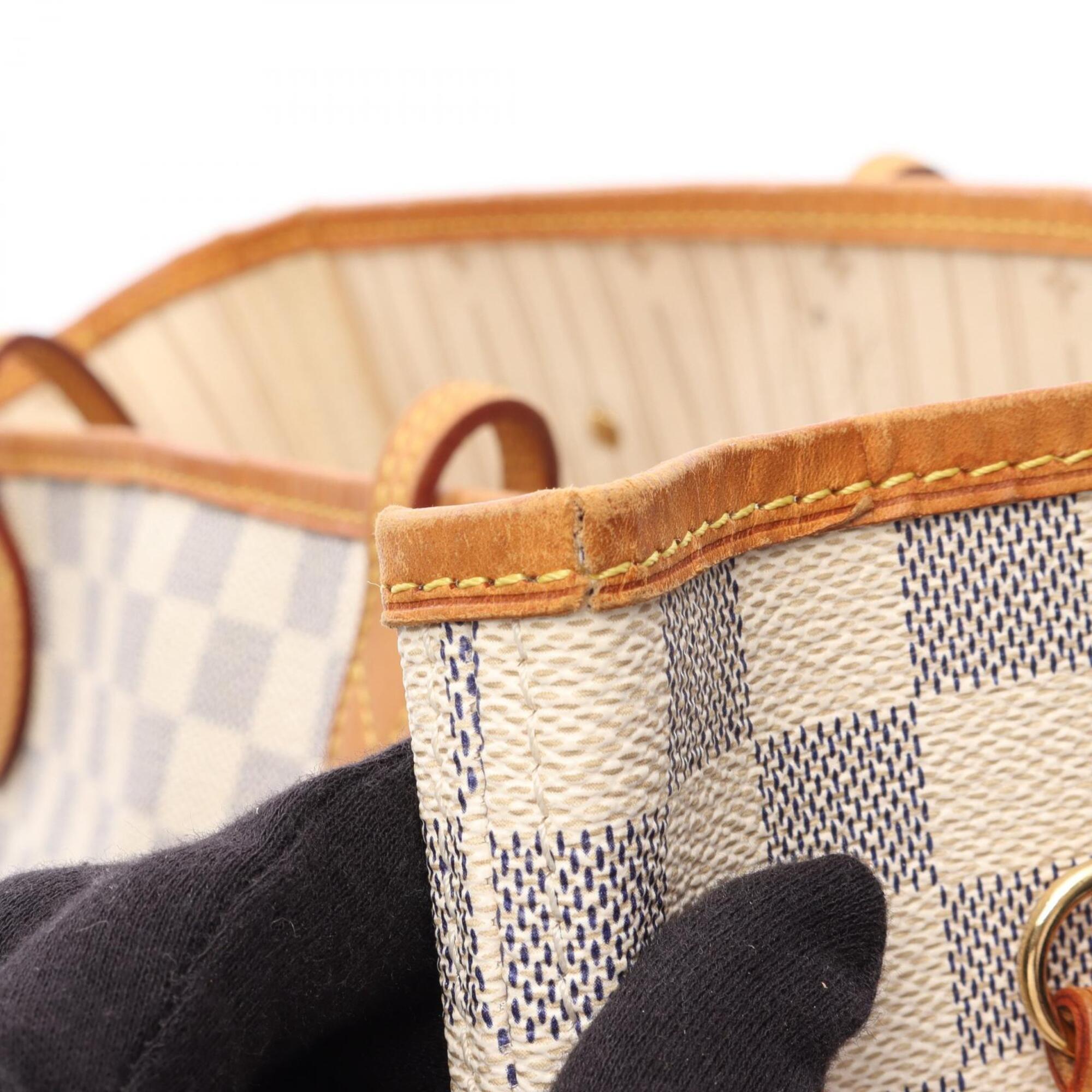 Louis Vuitton Damier Azur White Damier Azur Handbag Tote Bag (Pre-Owned)