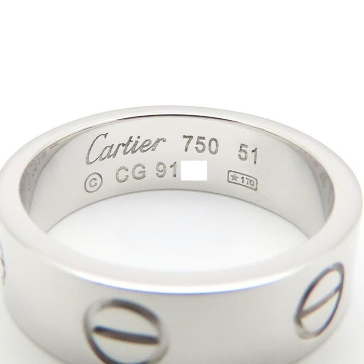 Cartier Love White Gold (18K) Band Ring (Pre-Owned)