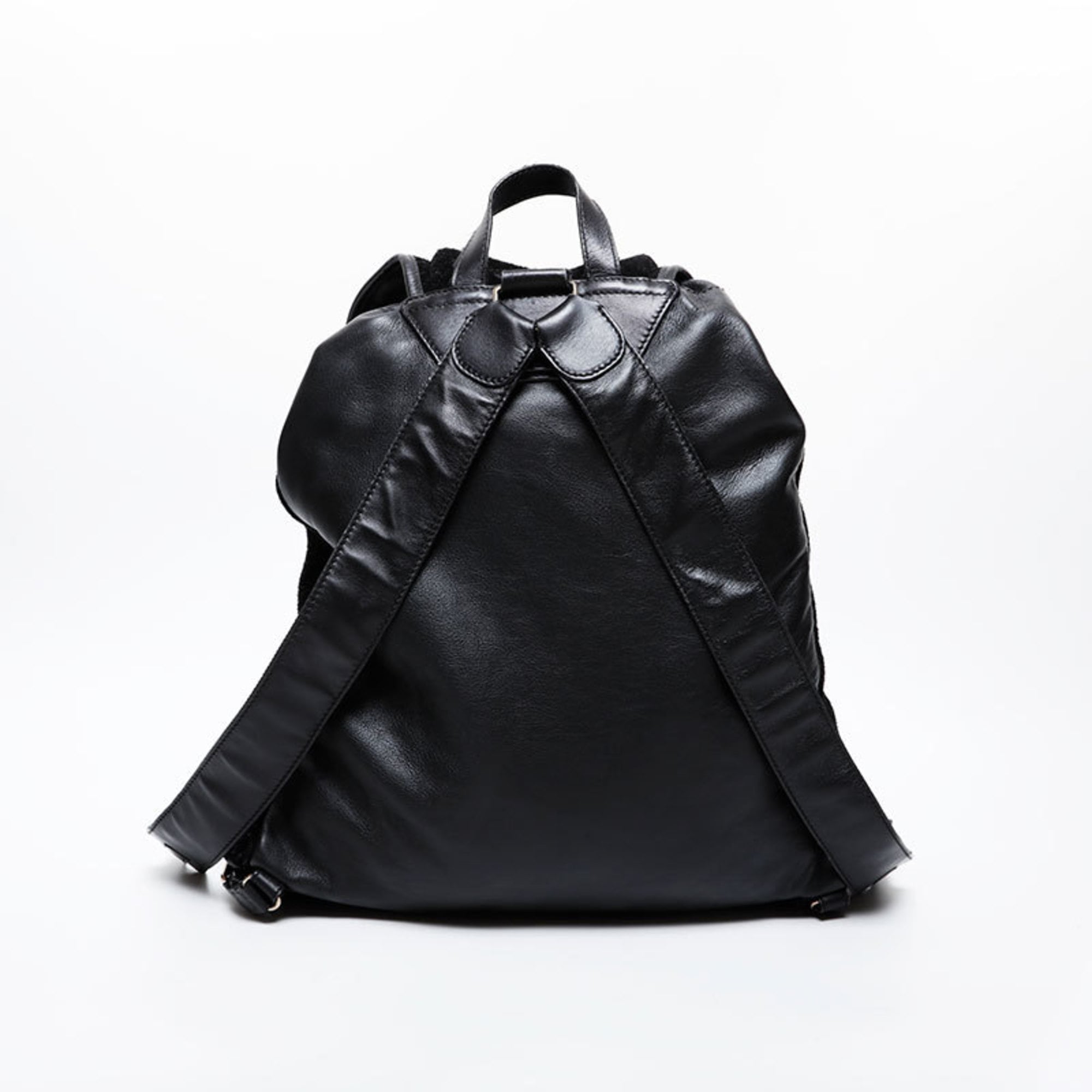 Balenciaga Black Leather Suede Backpack (Pre-Owned)