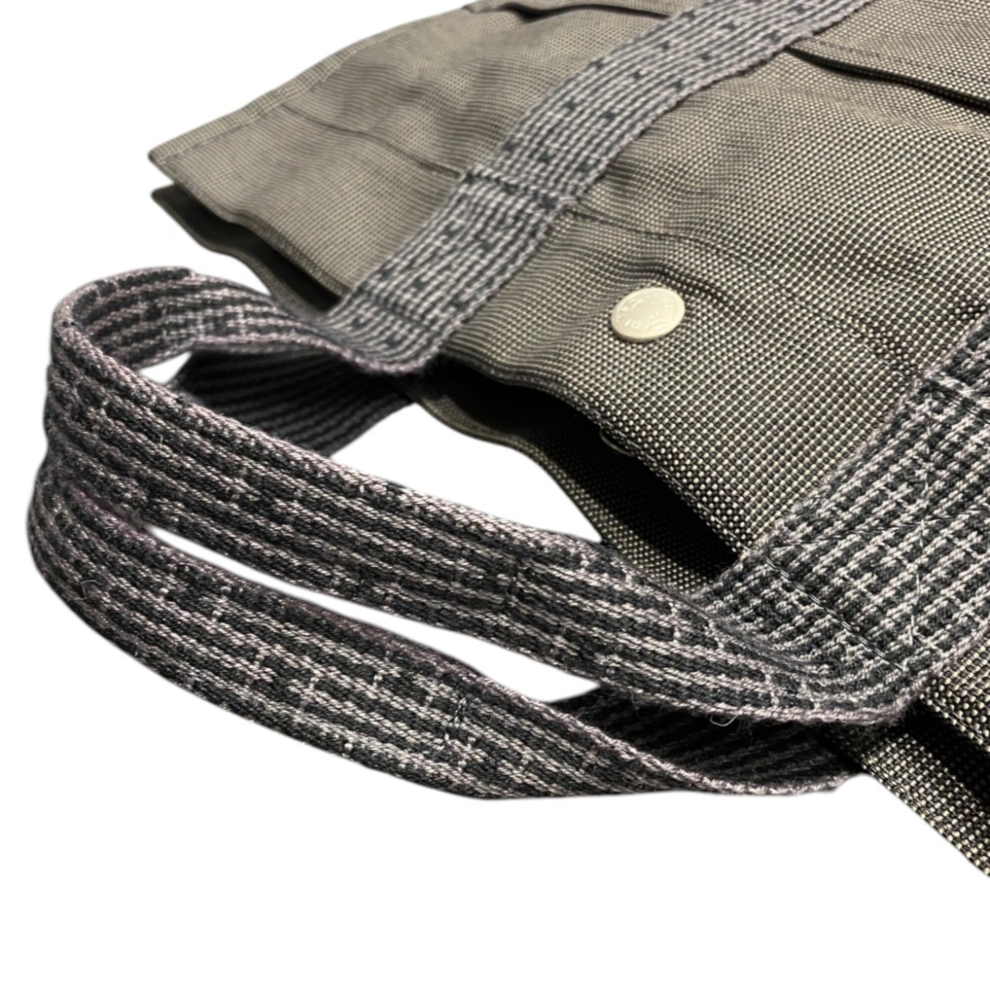 Hermes Gray Canvas Tote Bag (Pre-Owned)