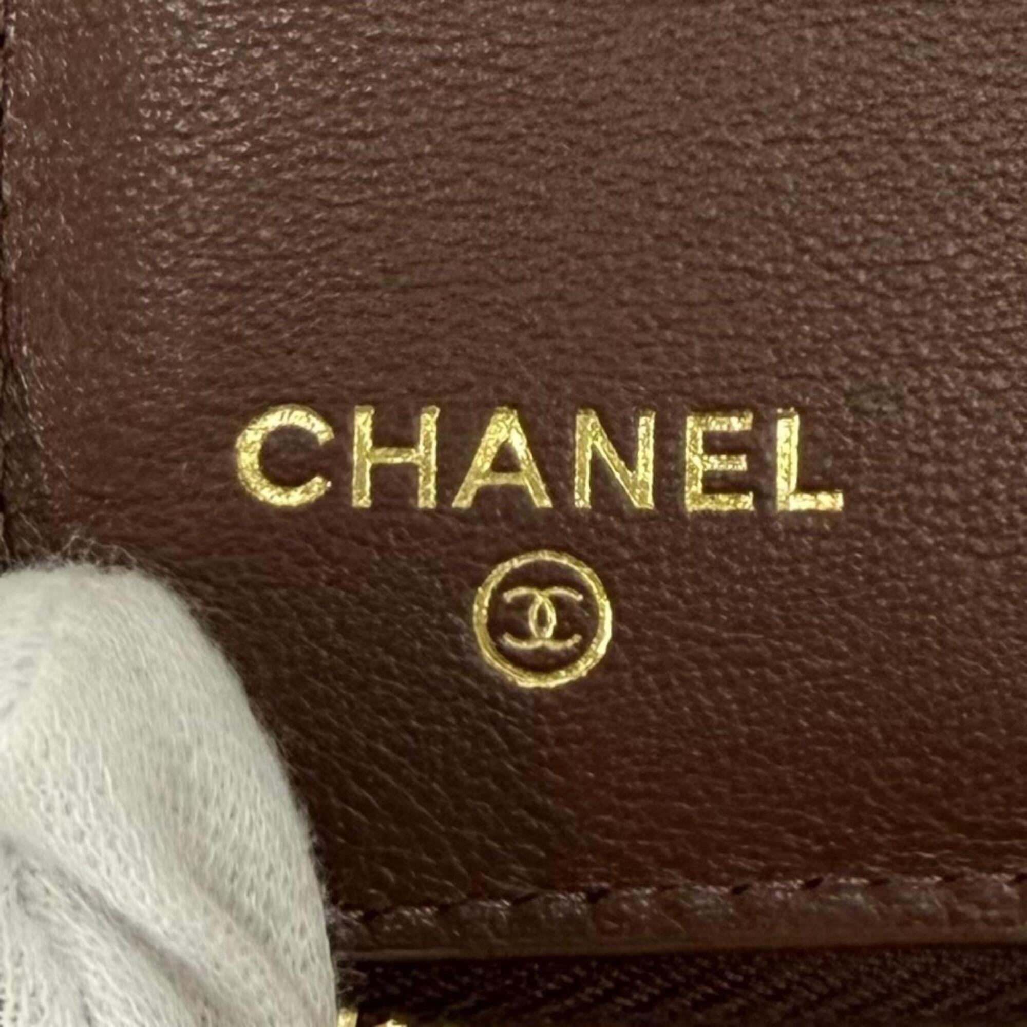 Chanel Brown Leather Wallet (Bi-Fold) (Pre-Owned)