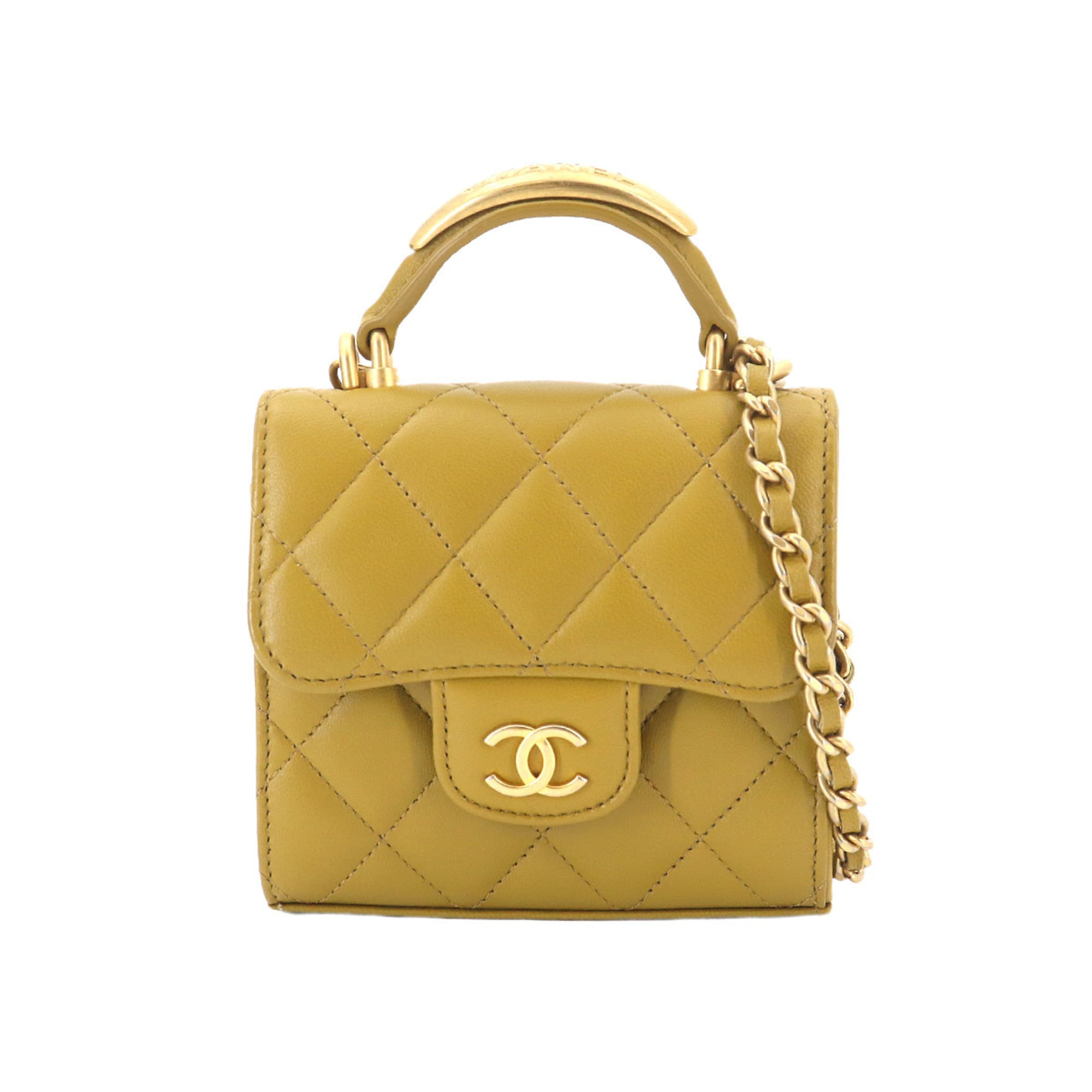 Chanel Green Handbag Shoulder Bag (Pre-Owned)